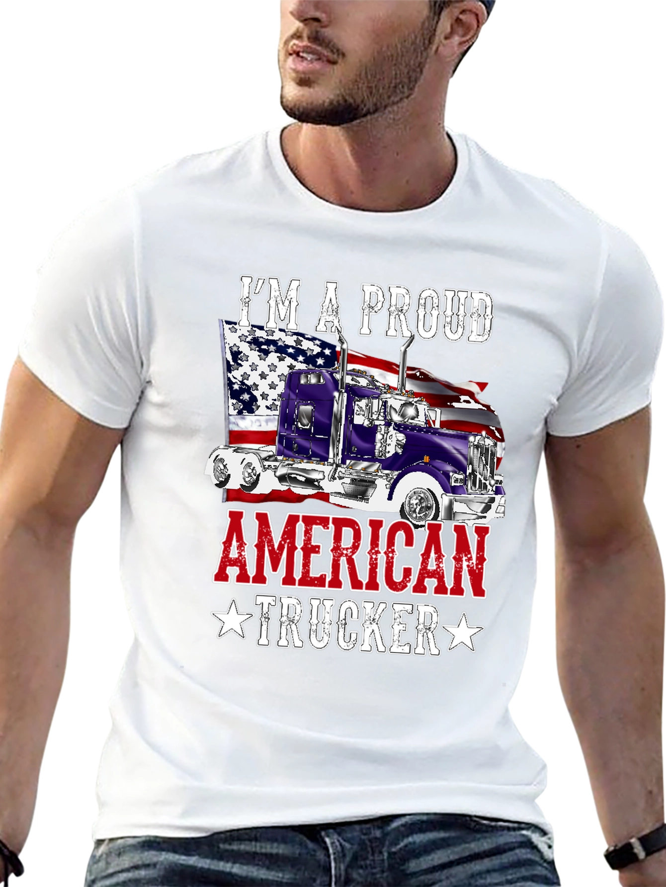 Proud American Trucker T-Shirt