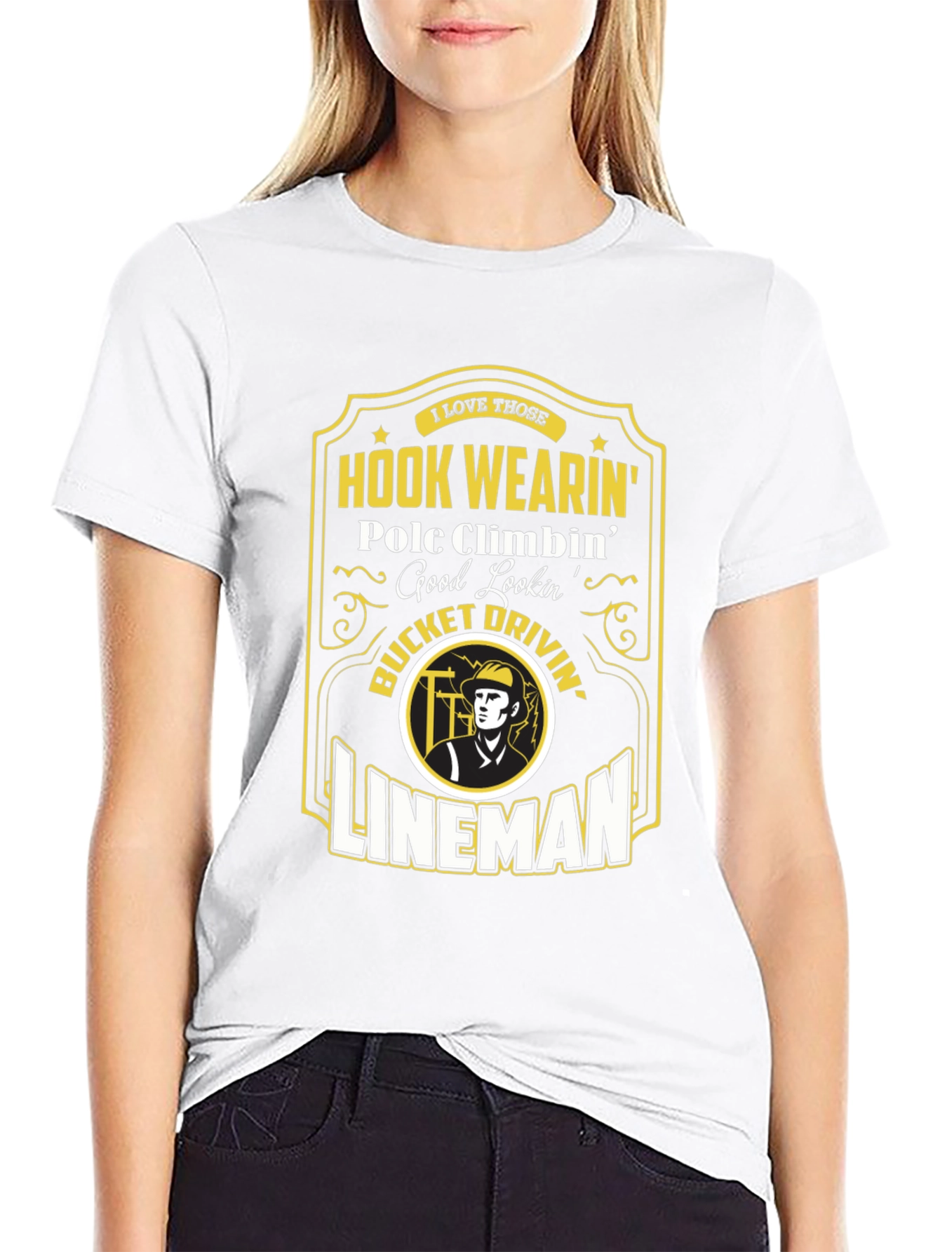 Lineman Hook Wearin T-Shirt - Pole Climbin