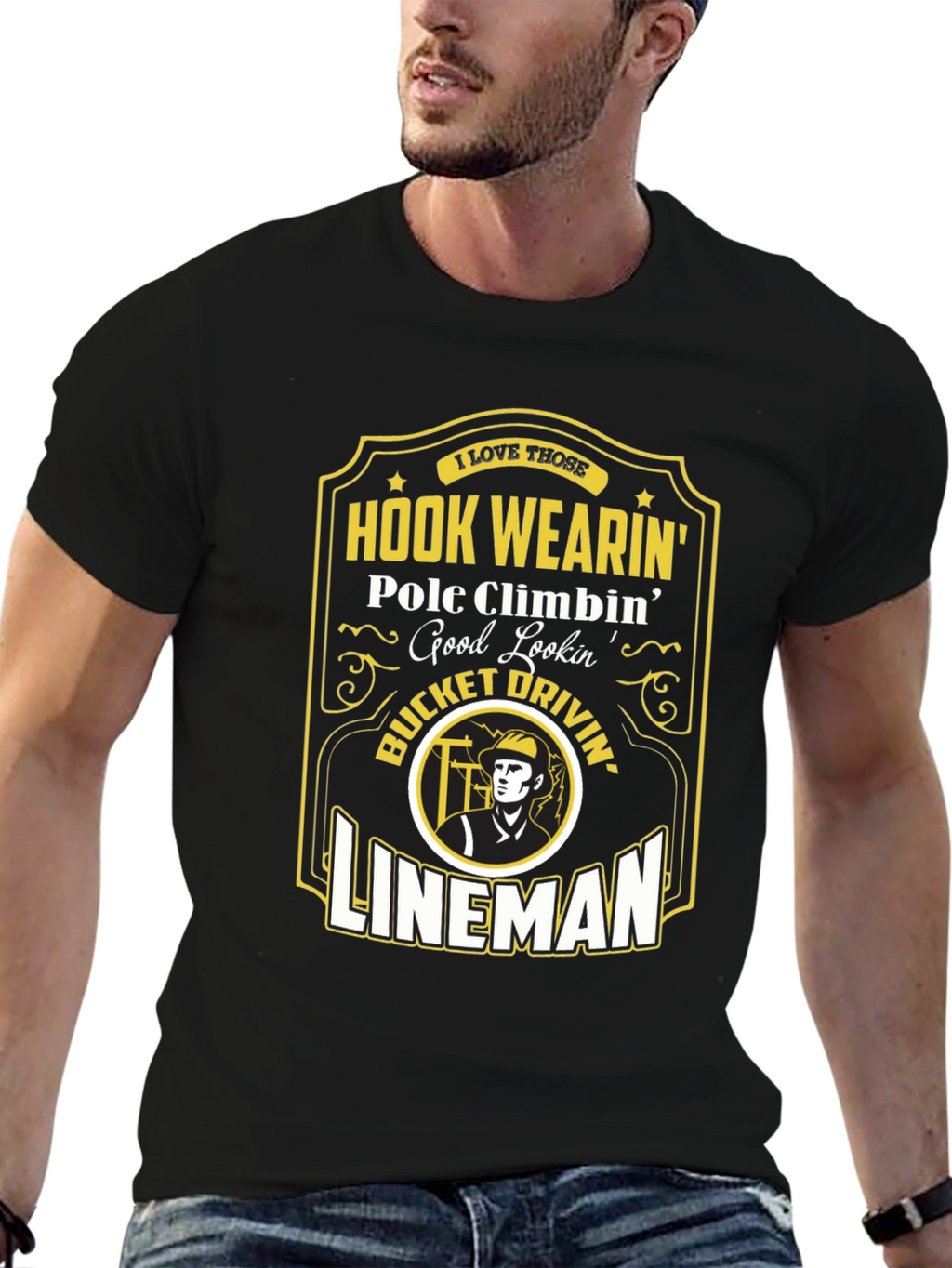 Lineman Hook Wearin T-Shirt - Pole Climbin