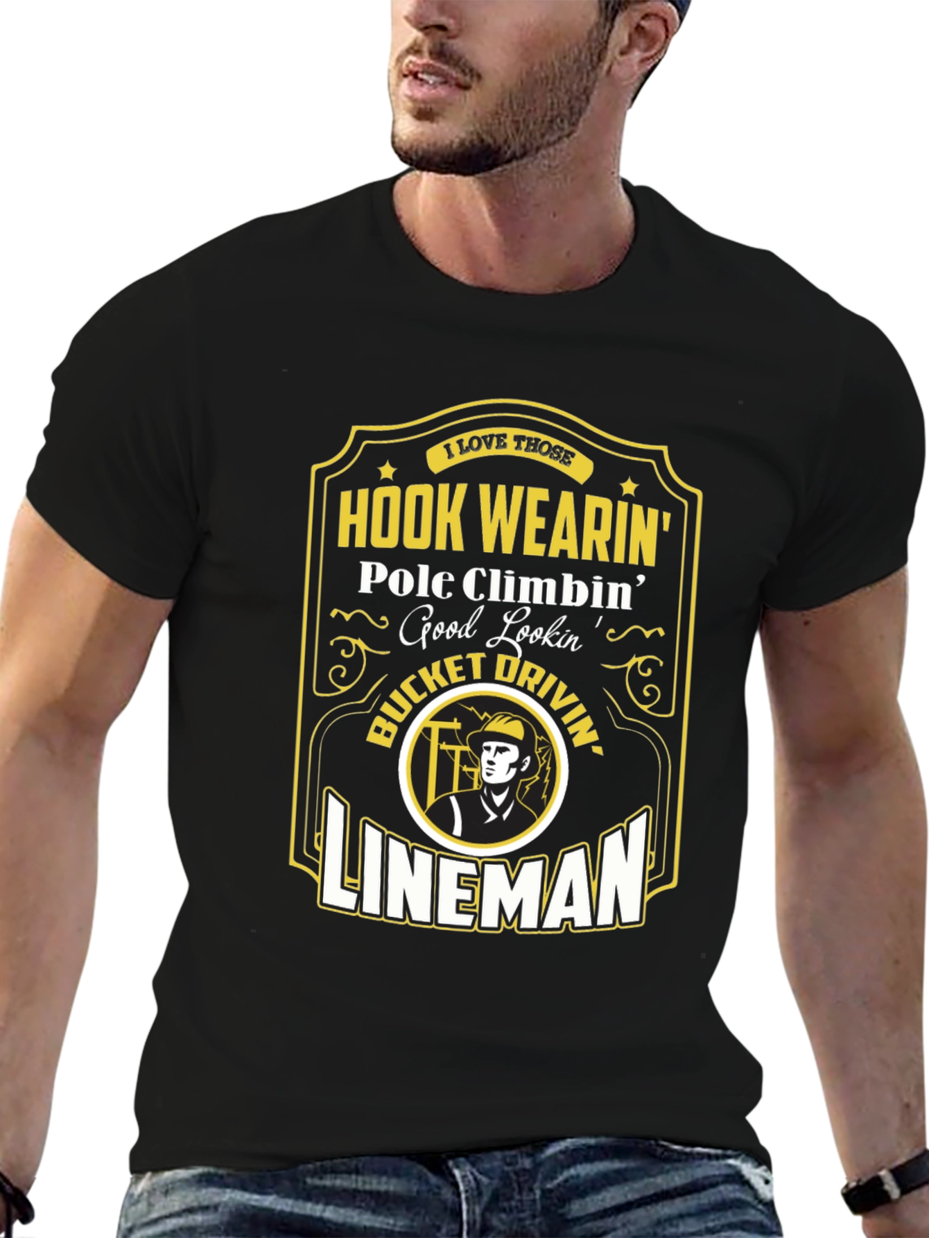 Lineman Hook Wearin T-Shirt - Pole Climbin