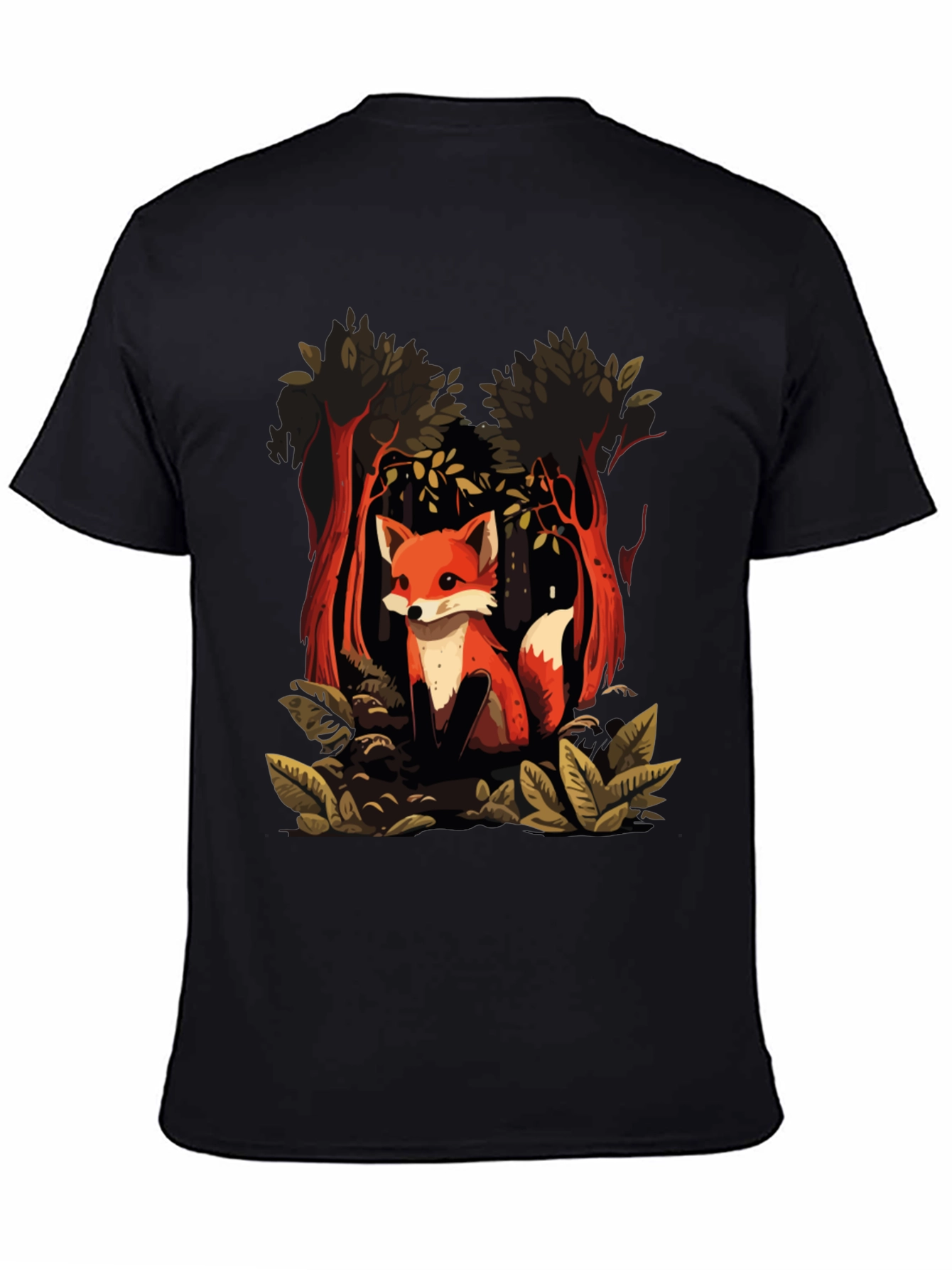 Fox in Forest Graphic Tee - Stylish Unisex T-Shirt
