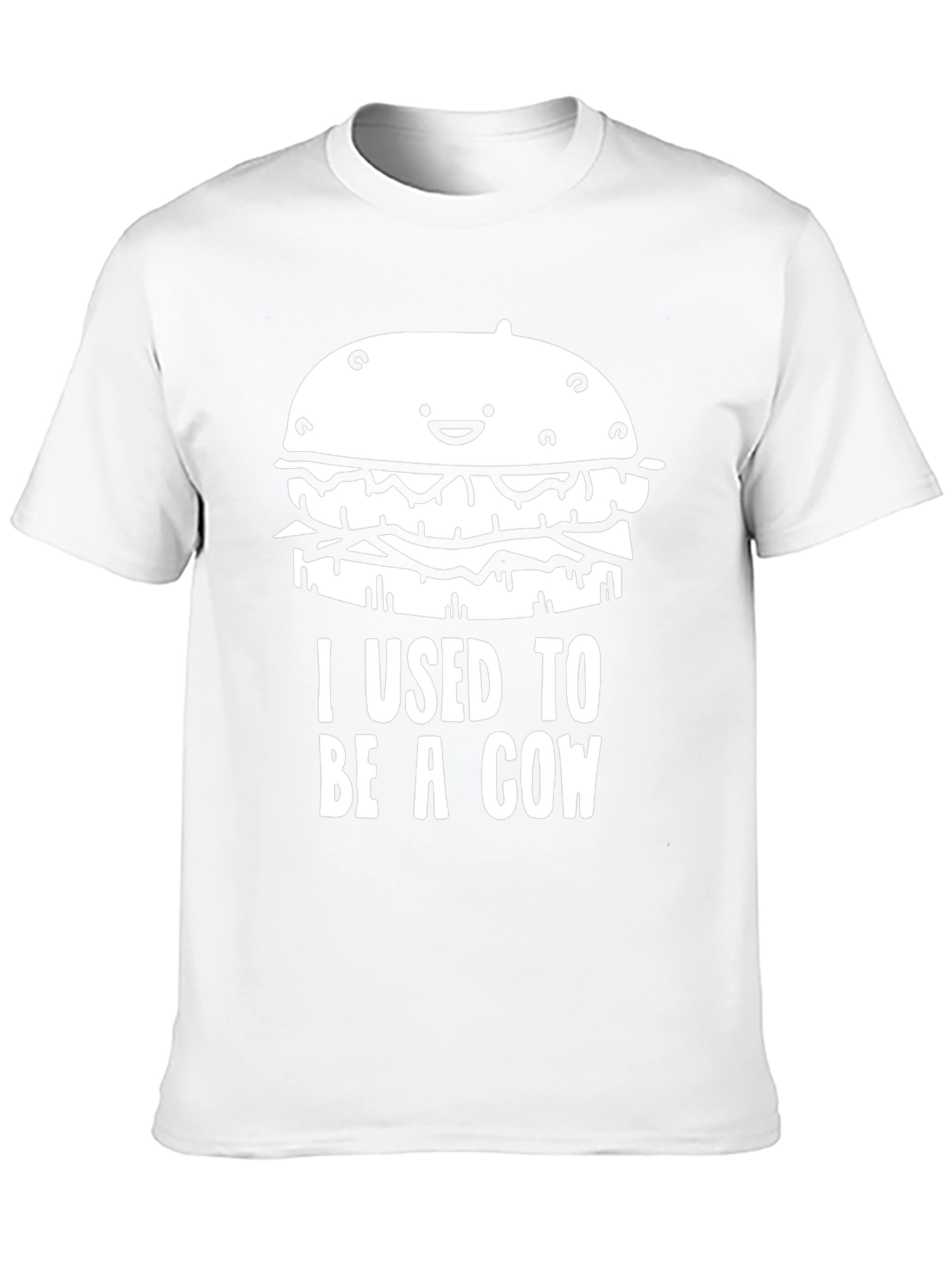 Funny I Used To Be A Cow Burger T-Shirt