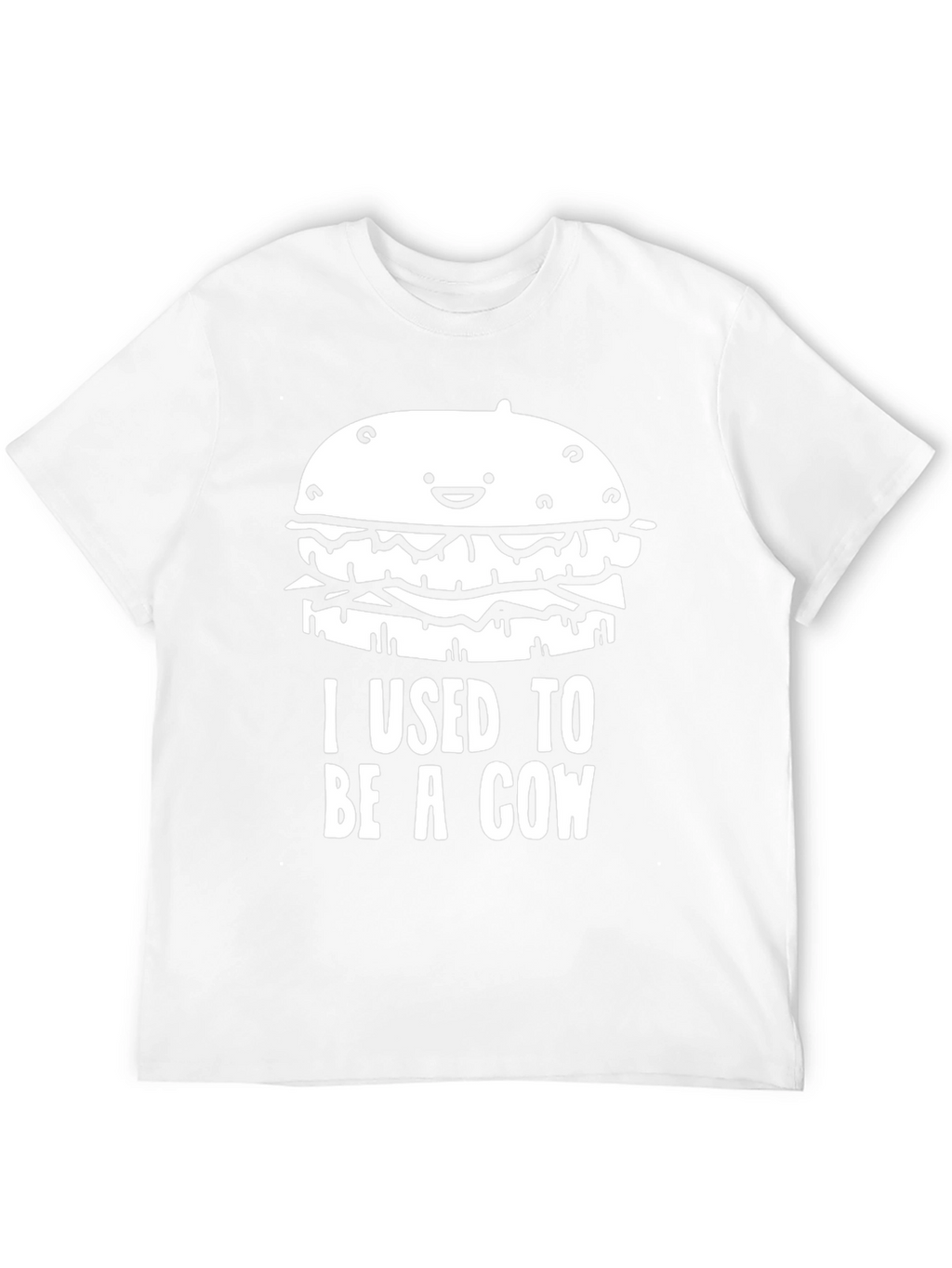 Funny I Used To Be A Cow Burger T-Shirt