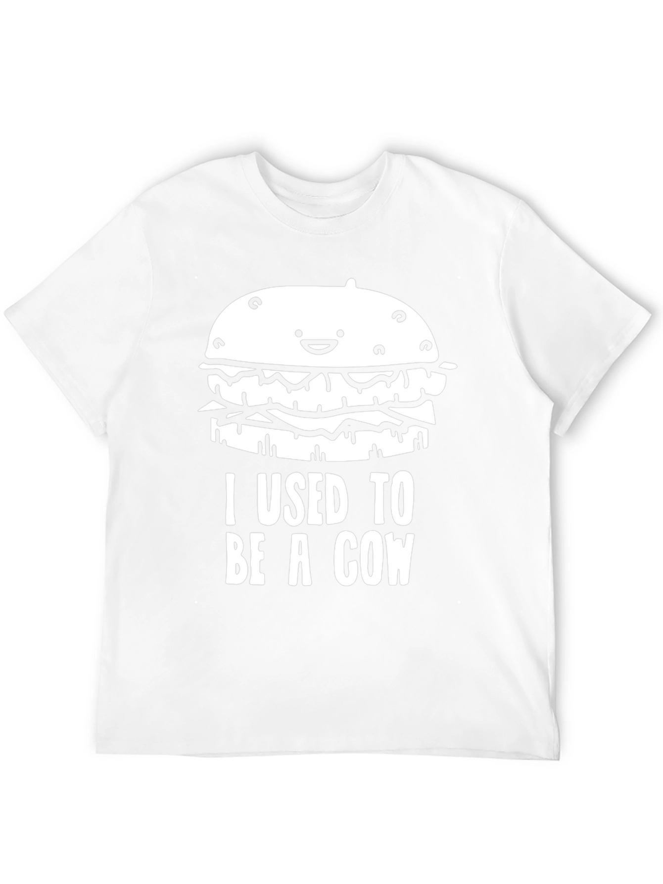 Funny I Used To Be A Cow Burger T-Shirt