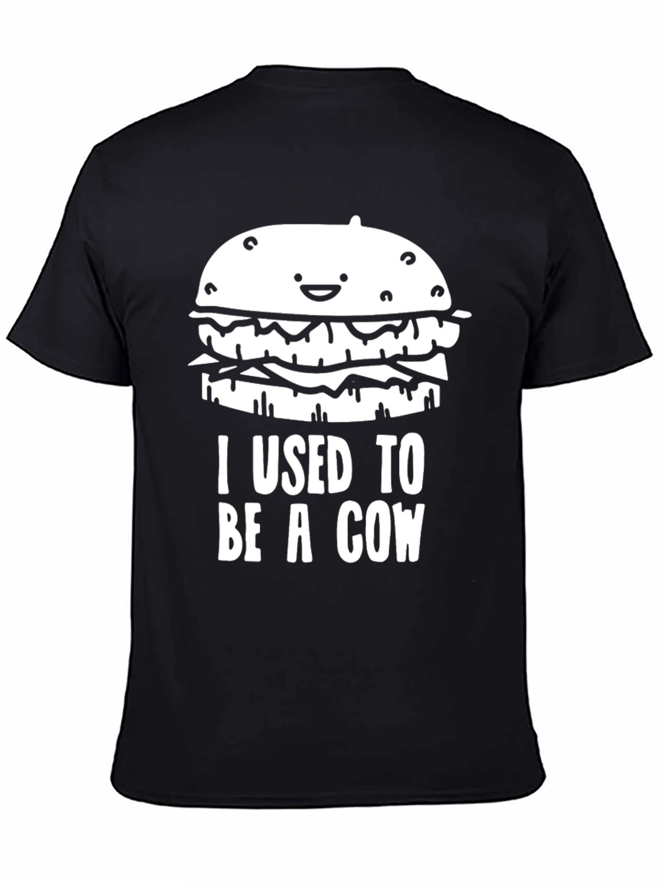 Funny I Used To Be A Cow Burger T-Shirt