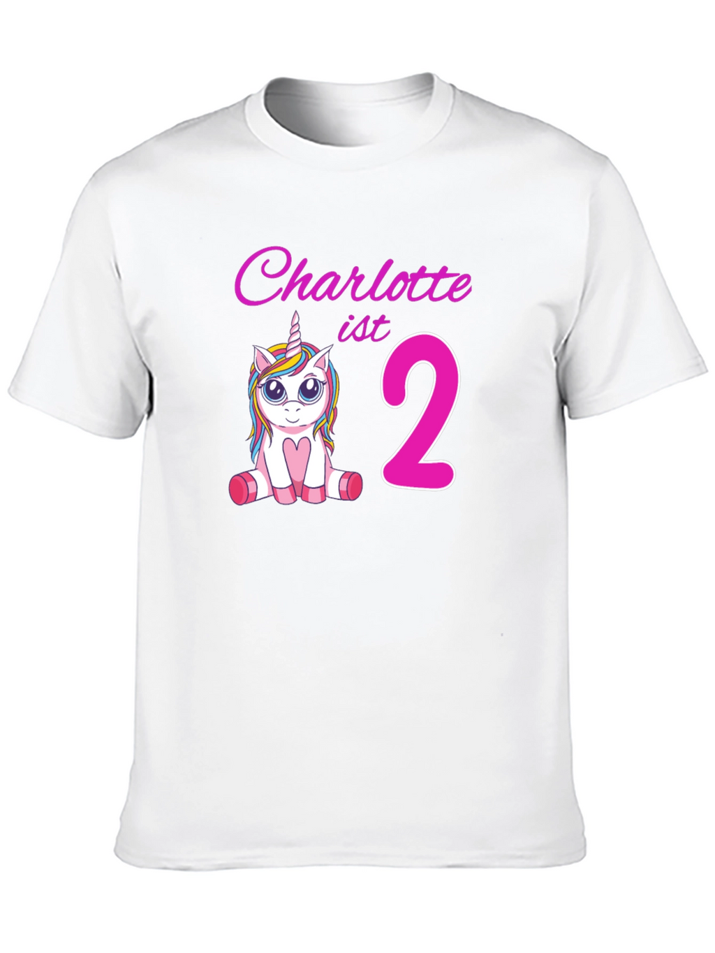 Charlottes 2nd Birthday Unicorn T-Shirt