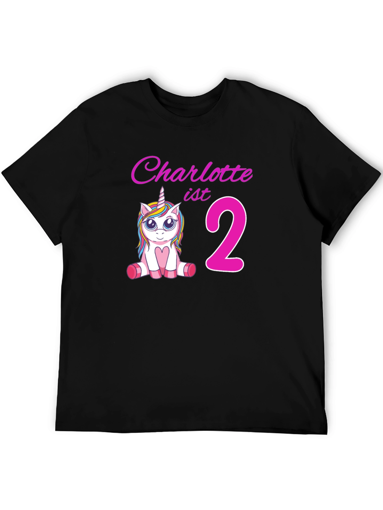Charlottes 2nd Birthday Unicorn T-Shirt
