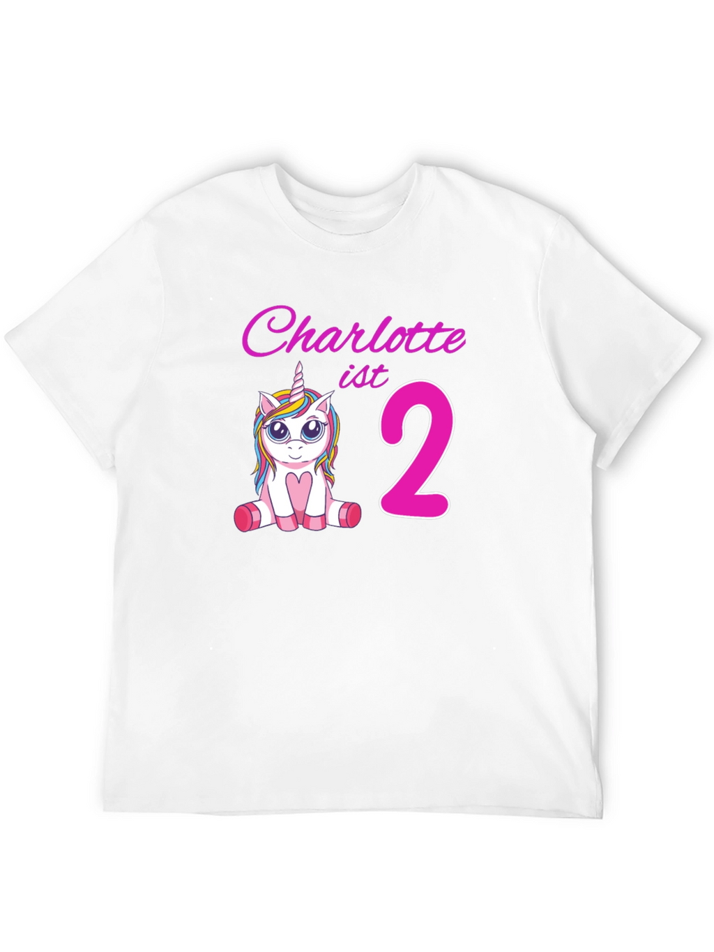 Charlottes 2nd Birthday Unicorn T-Shirt