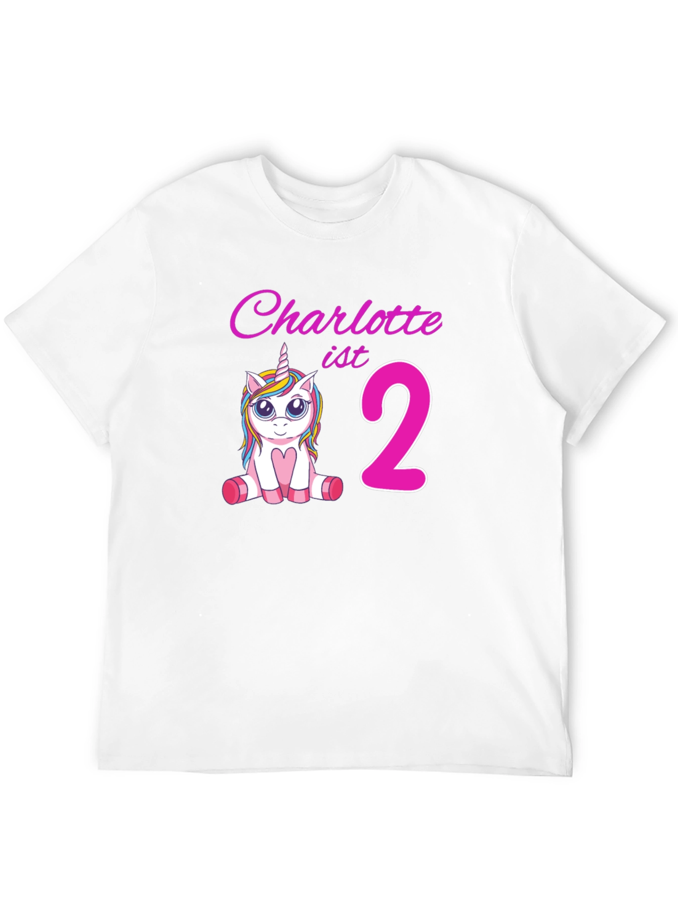 Charlottes 2nd Birthday Unicorn T-Shirt