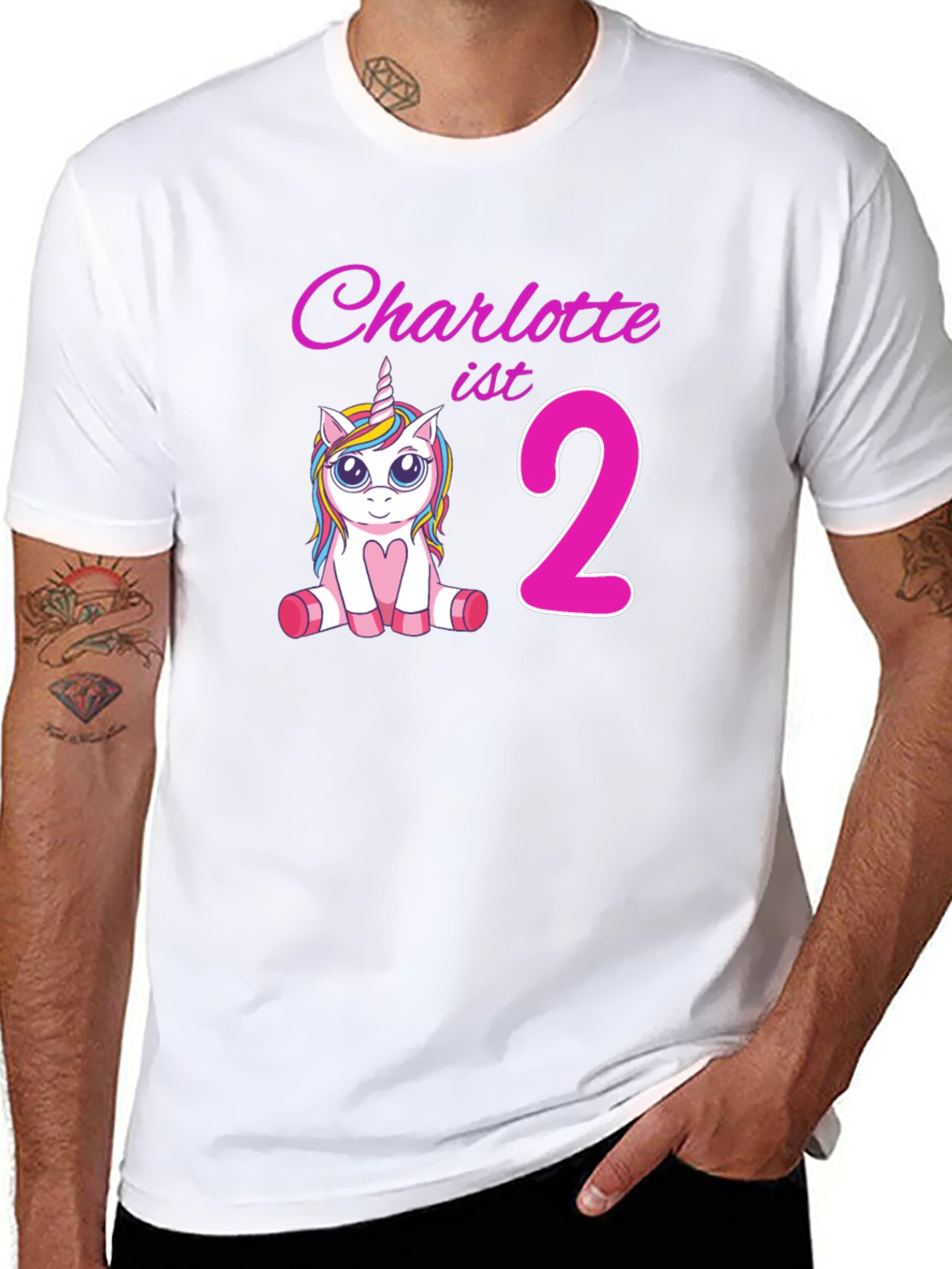Charlottes 2nd Birthday Unicorn T-Shirt
