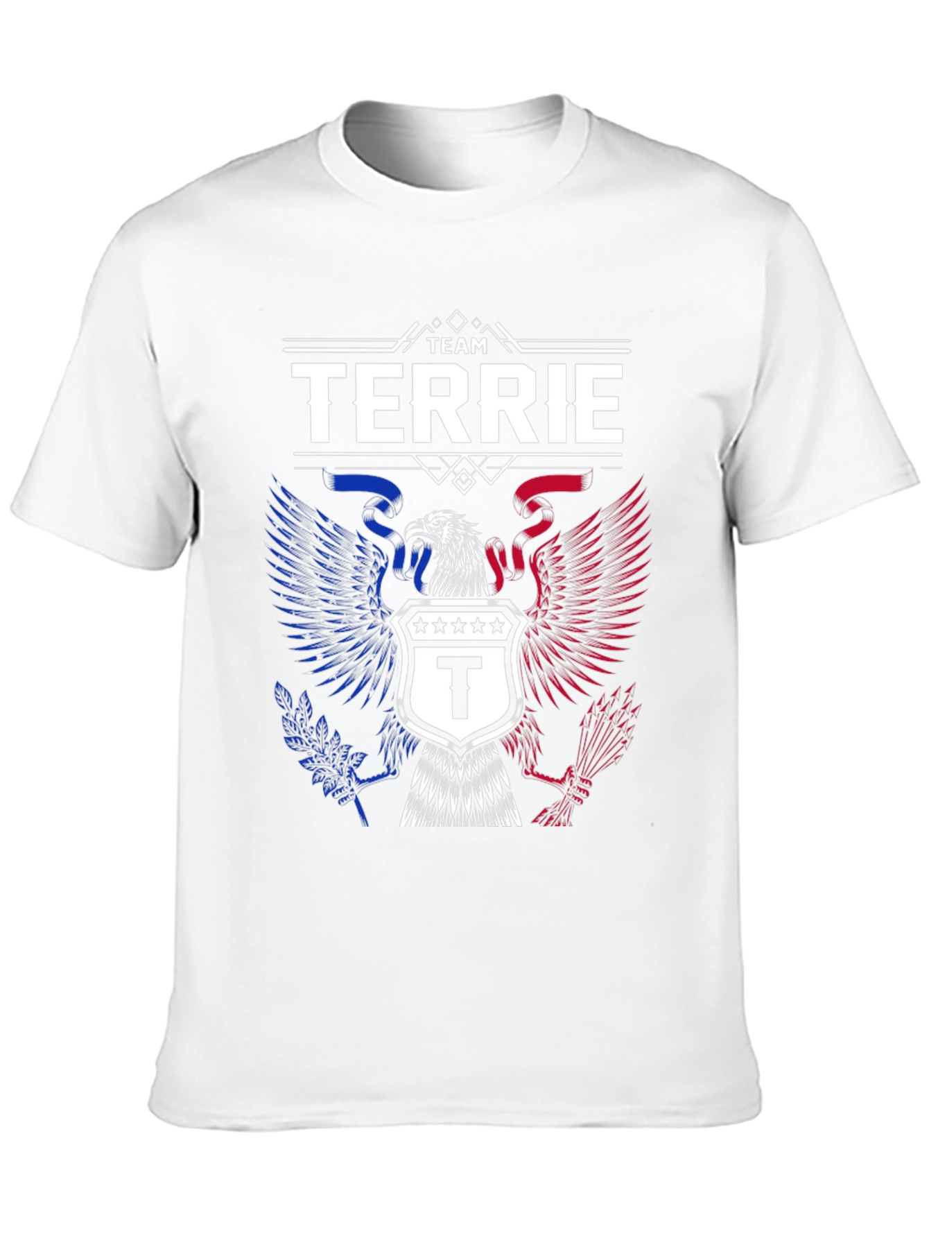 Team Terrie Patriotic Eagle Crest Black T-Shirt
