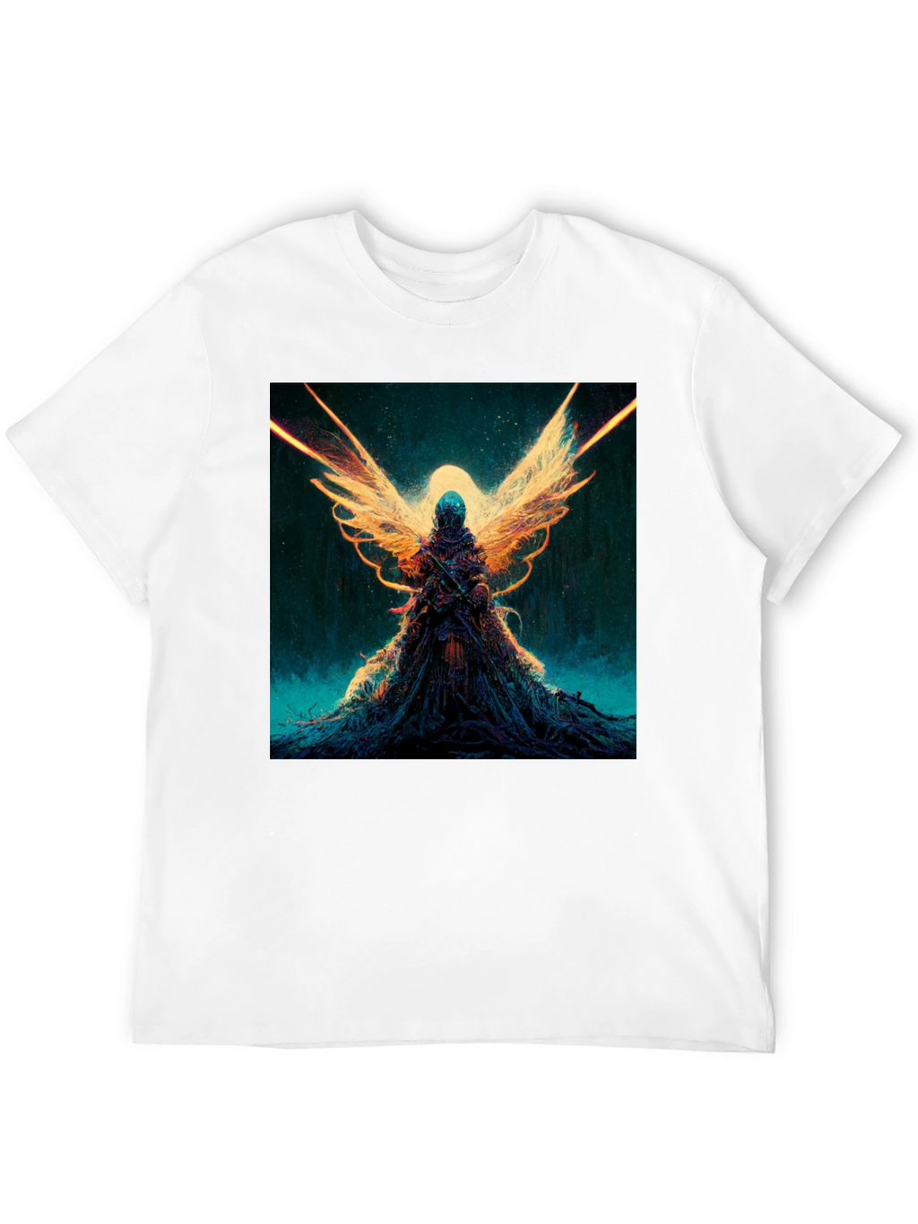 Winged Angel Graphic Black T-Shirt