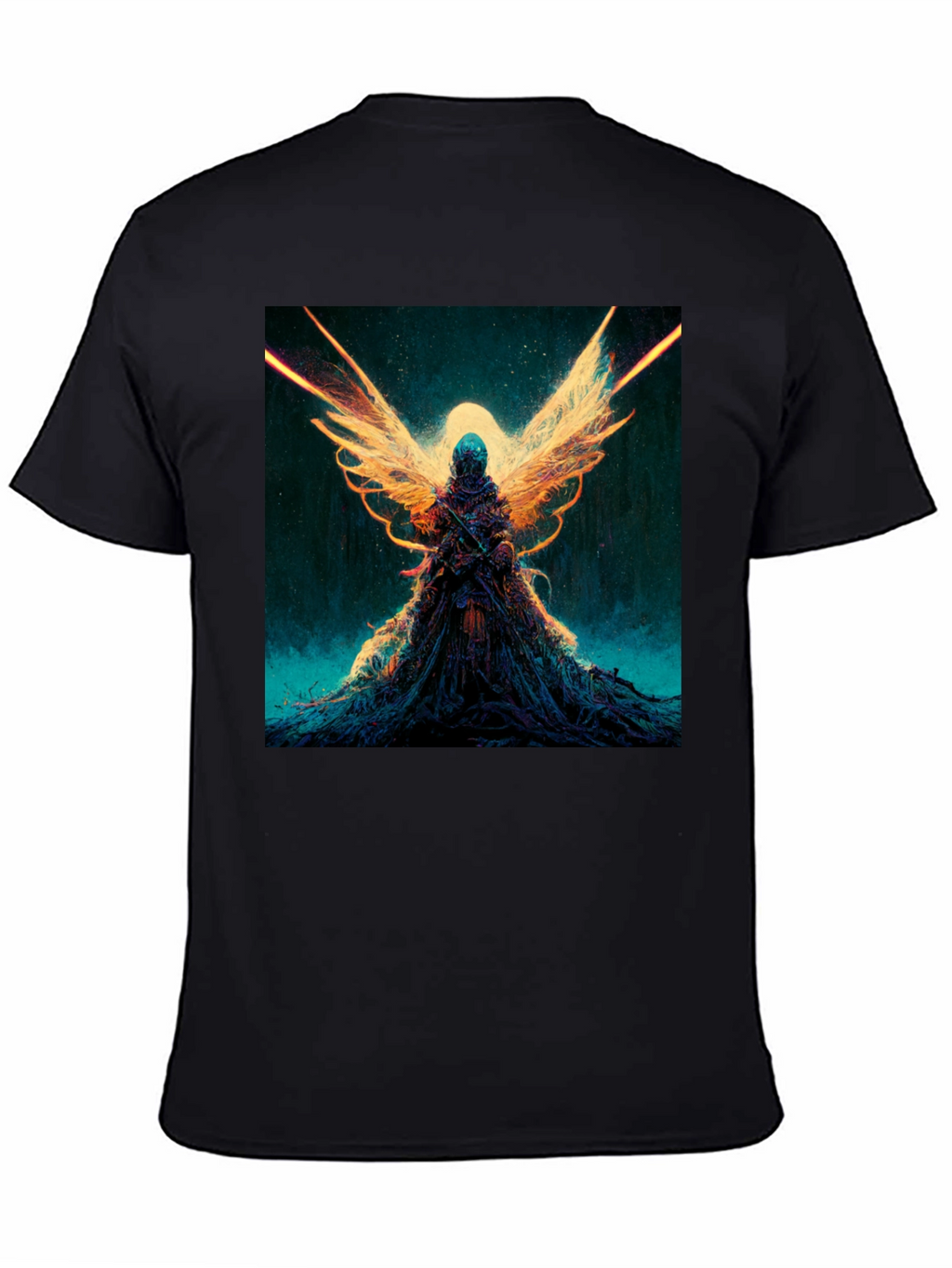Winged Angel Graphic Black T-Shirt