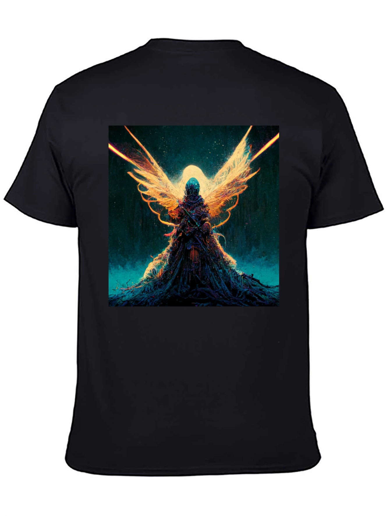 Winged Angel Graphic Black T-Shirt