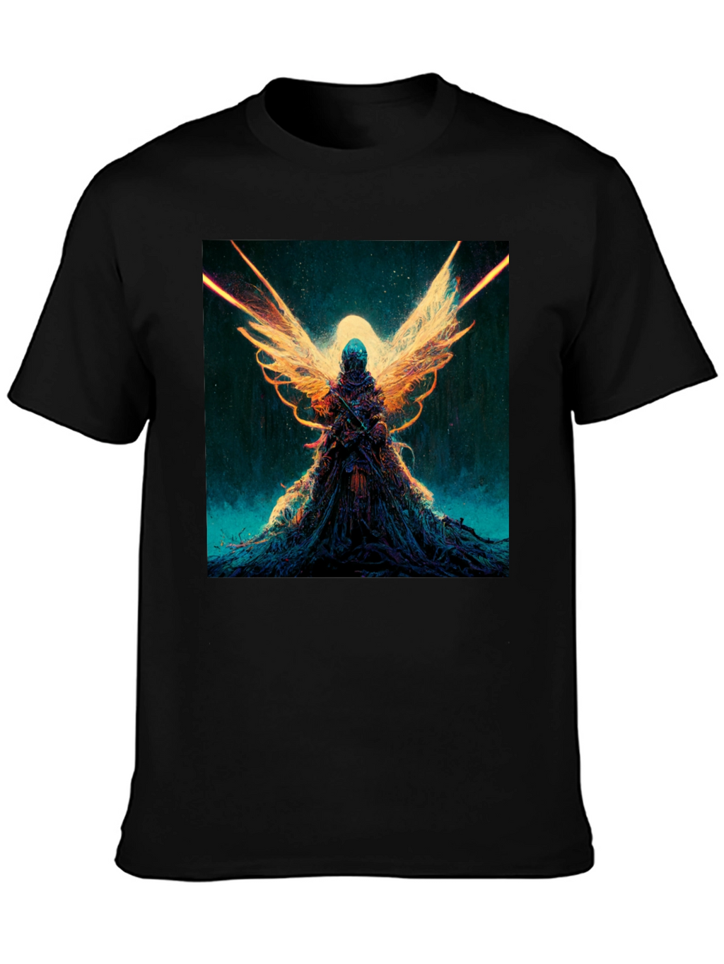 Winged Angel Graphic Black T-Shirt