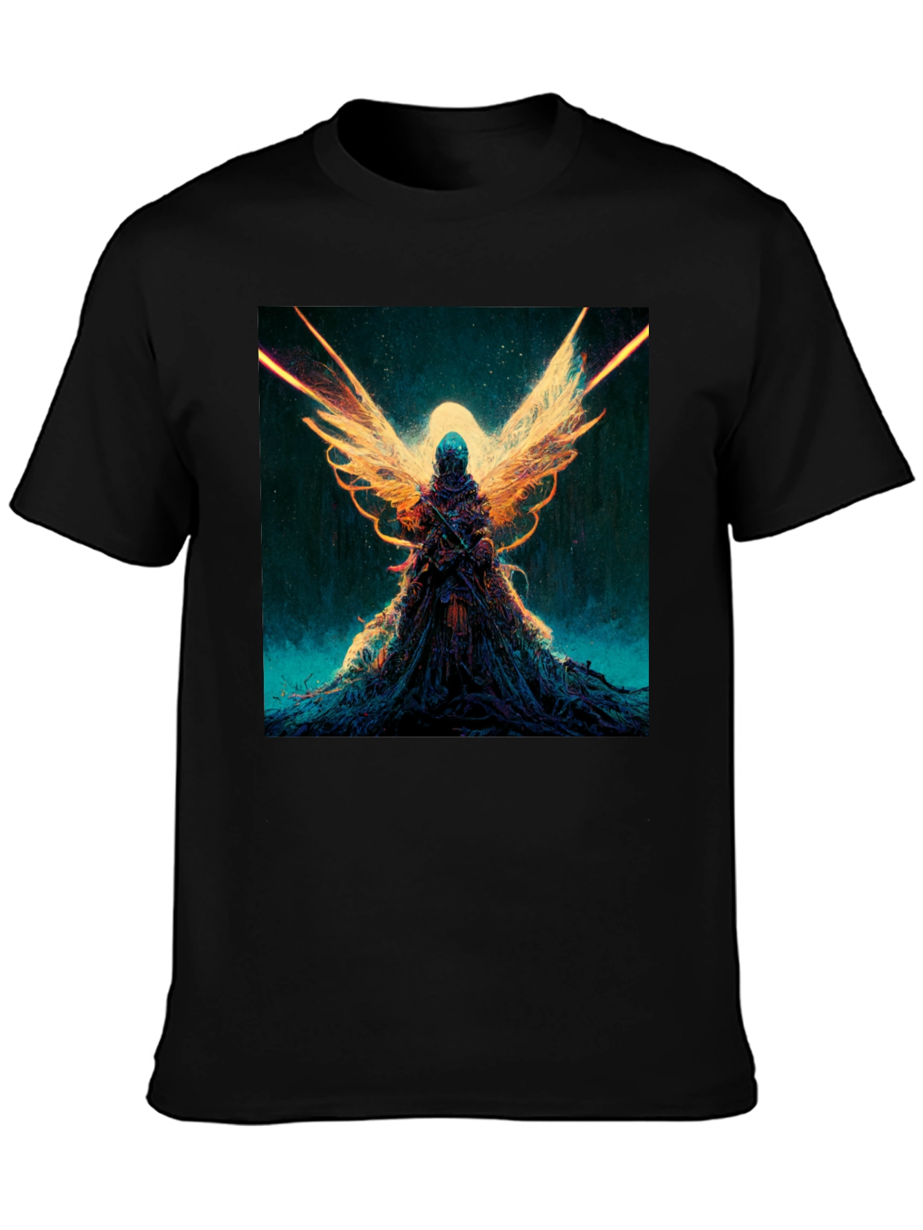 Winged Angel Graphic Black T-Shirt