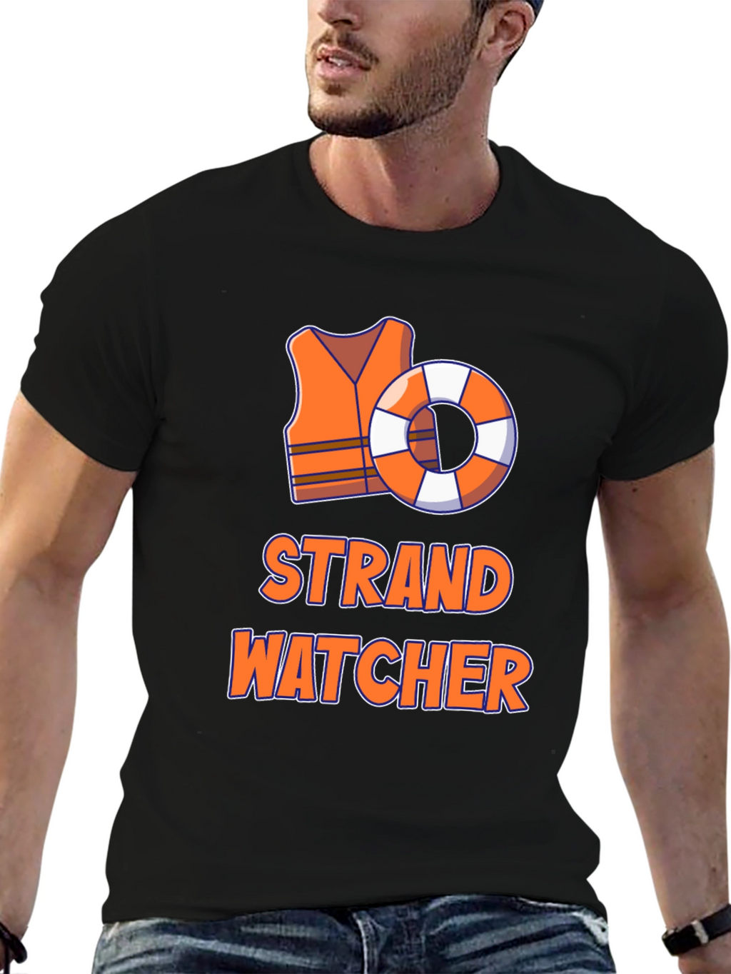 Strand Watcher T-Shirt - Lifeguard Beach Tee