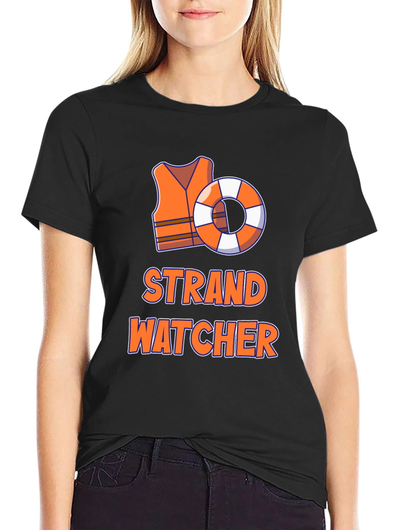 Strand Watcher T-Shirt - Lifeguard Beach Tee