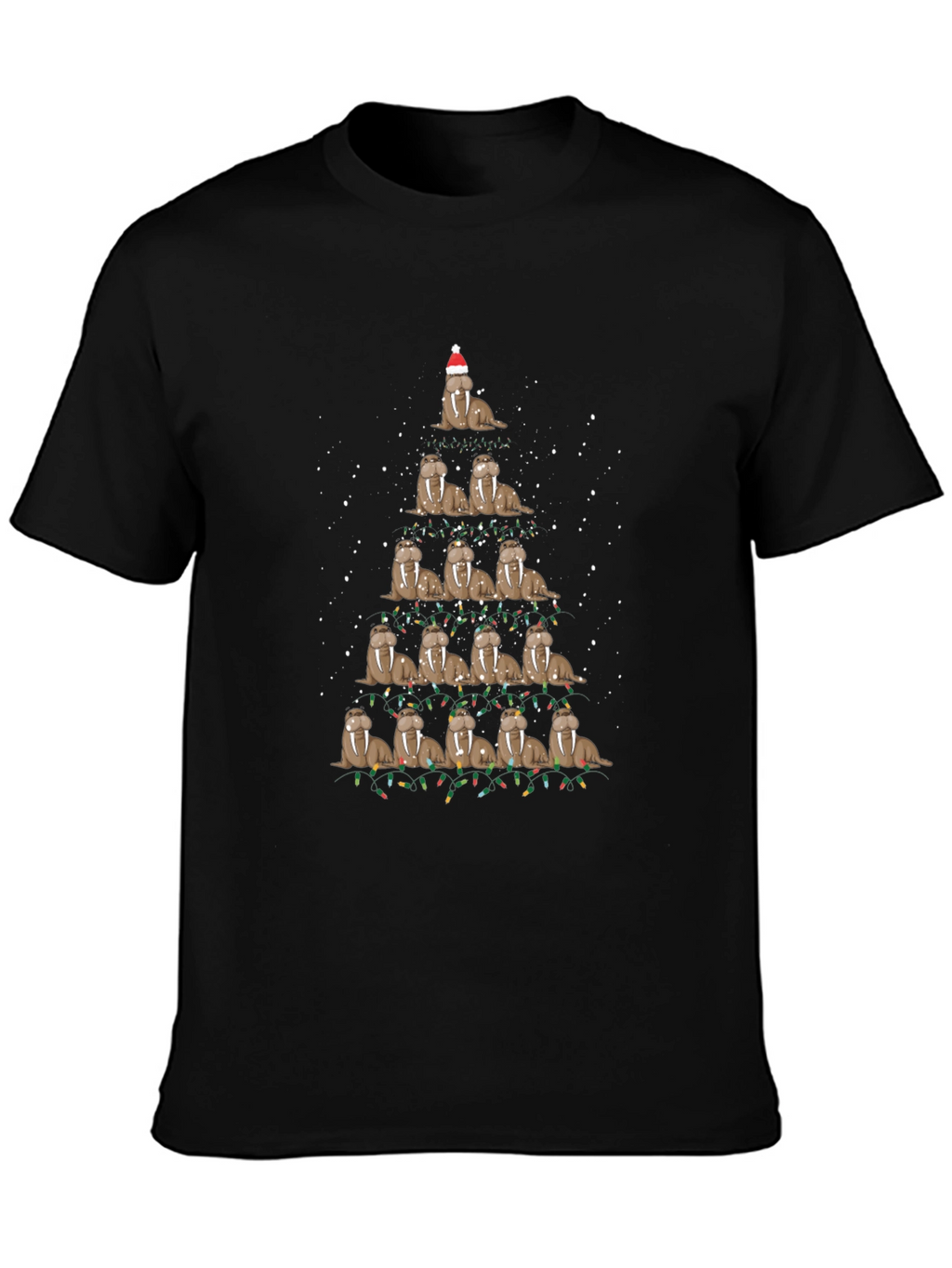Walrus Christmas Tree T-Shirt