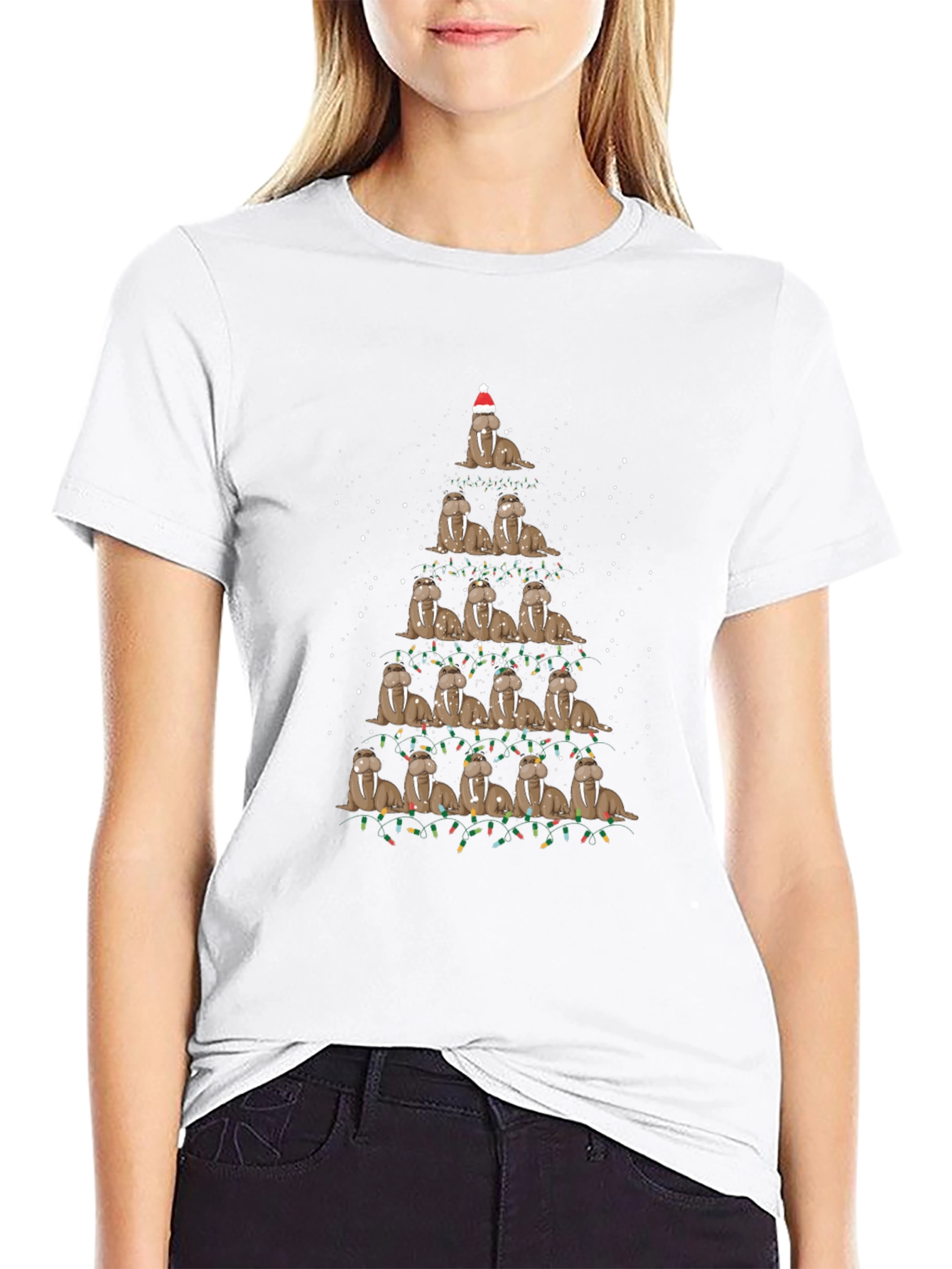 Walrus Christmas Tree T-Shirt
