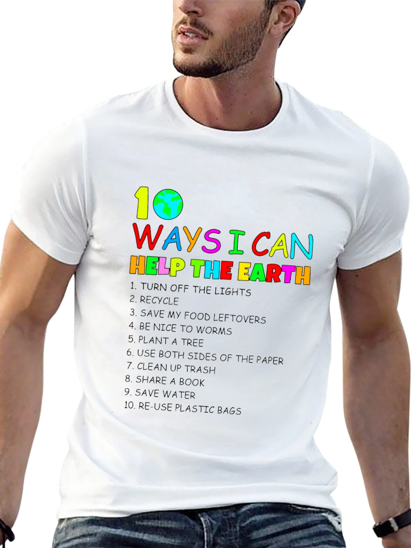 Eco-Friendly 10 Ways to Help the Earth T-Shirt