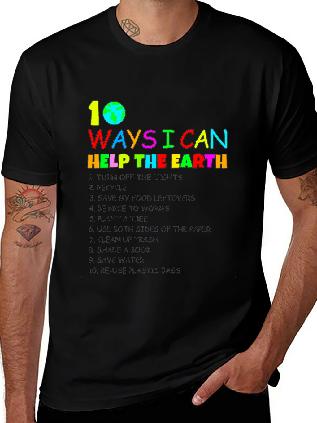 Eco-Friendly 10 Ways to Help the Earth T-Shirt