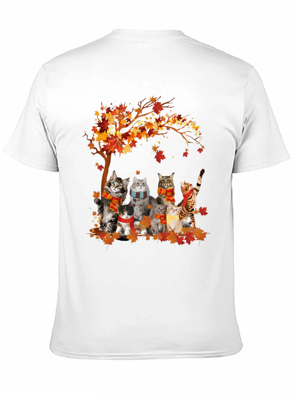 Autumn Cats T-Shirt - Fall Vibes