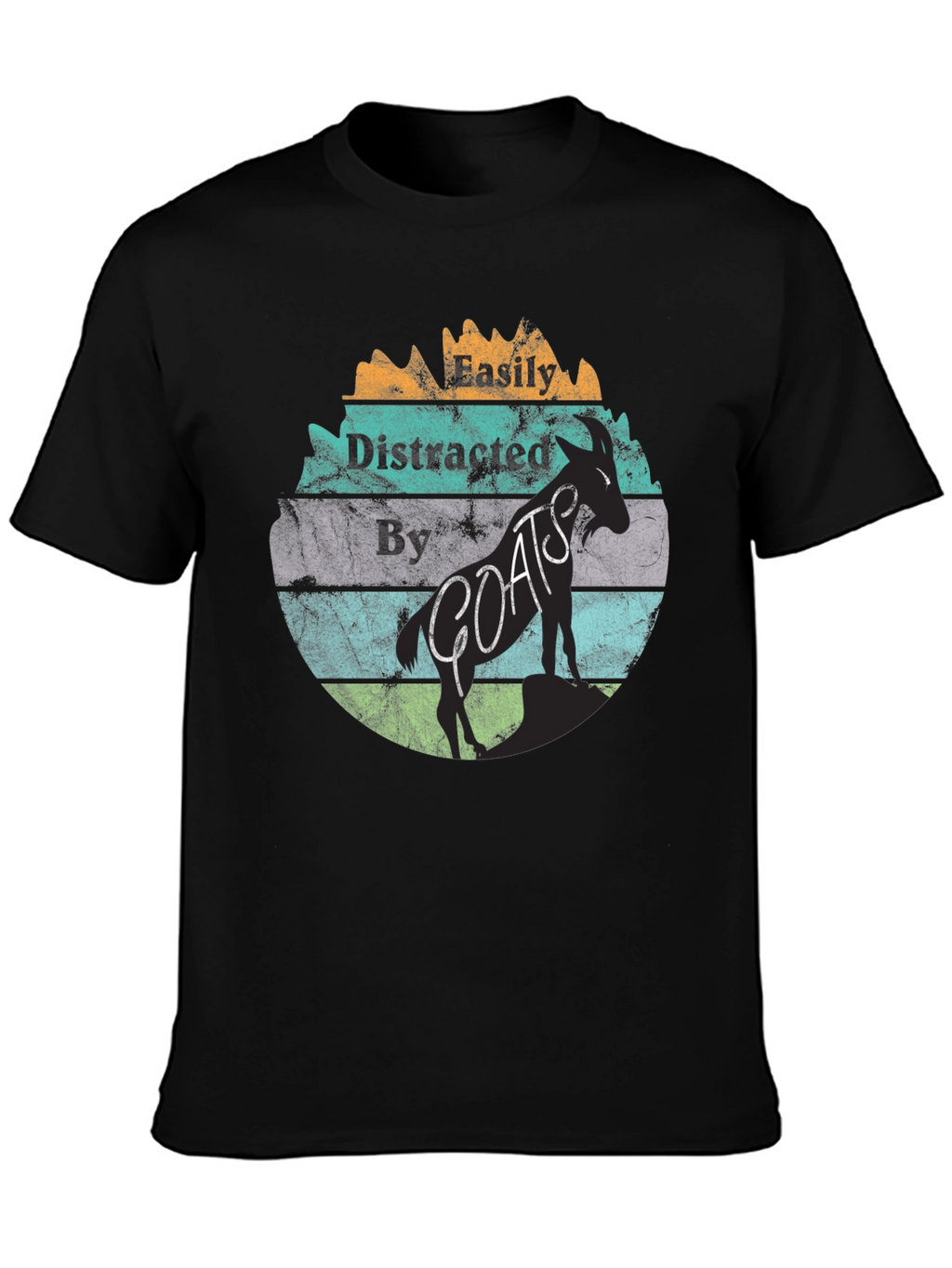 Easily Distracted By Goats Graphic T-Shirt