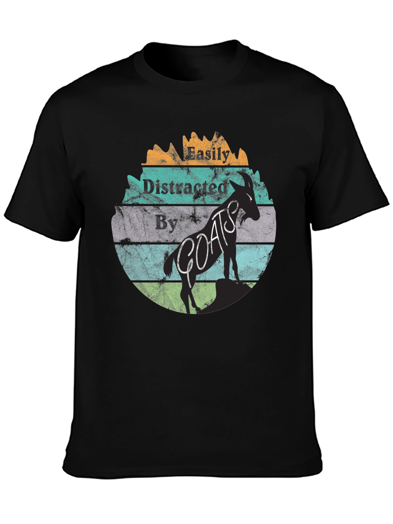 Easily Distracted By Goats Graphic T-Shirt