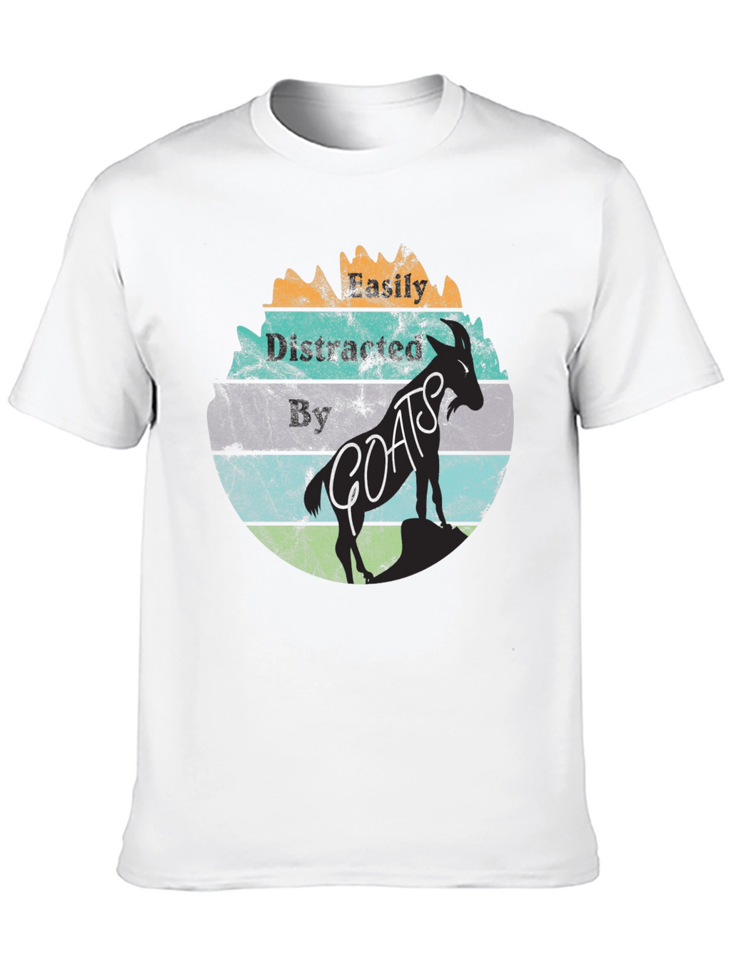 Easily Distracted By Goats Graphic T-Shirt