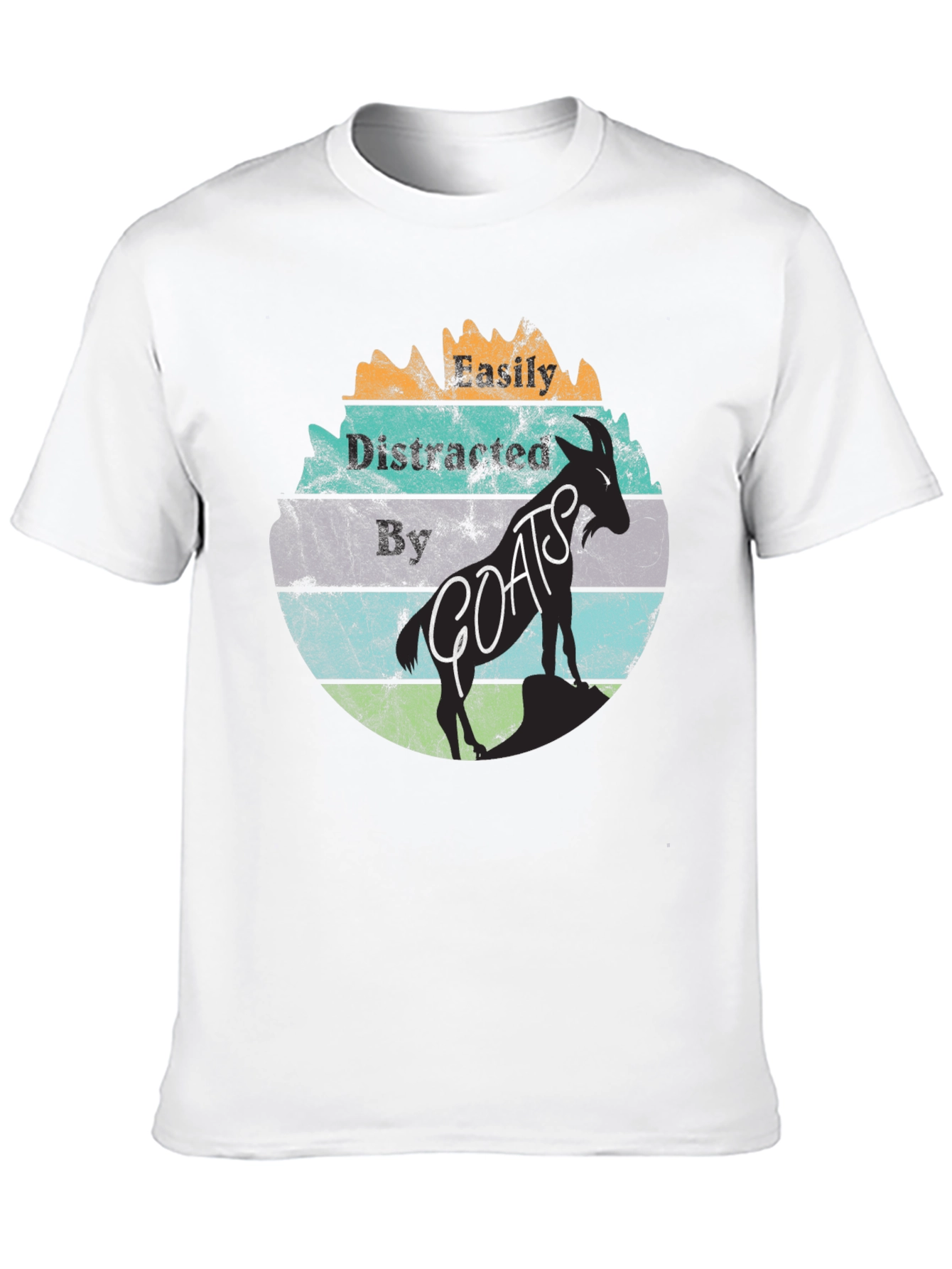 Easily Distracted By Goats Graphic T-Shirt
