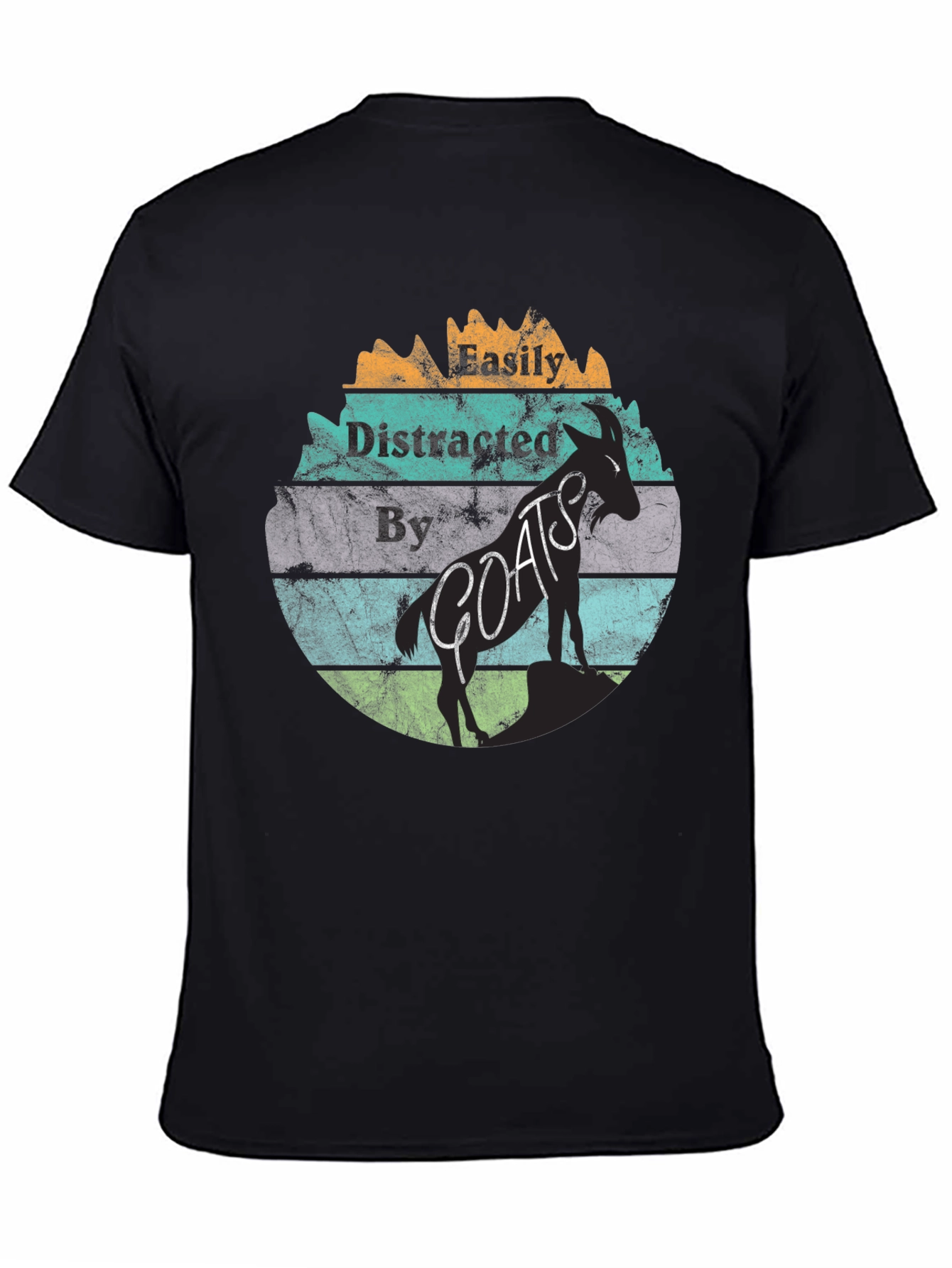 Easily Distracted By Goats Graphic T-Shirt