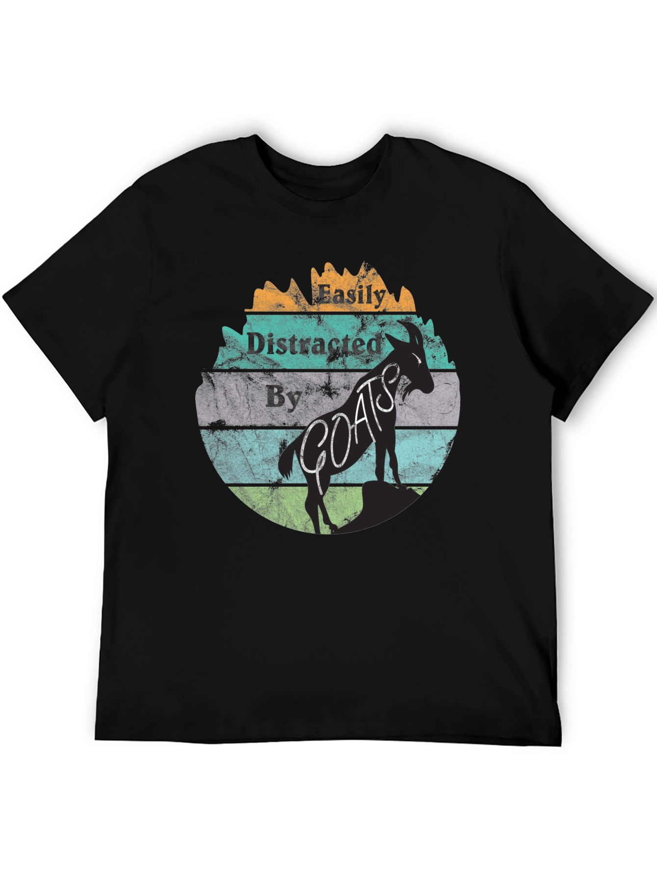 Easily Distracted By Goats Graphic T-Shirt