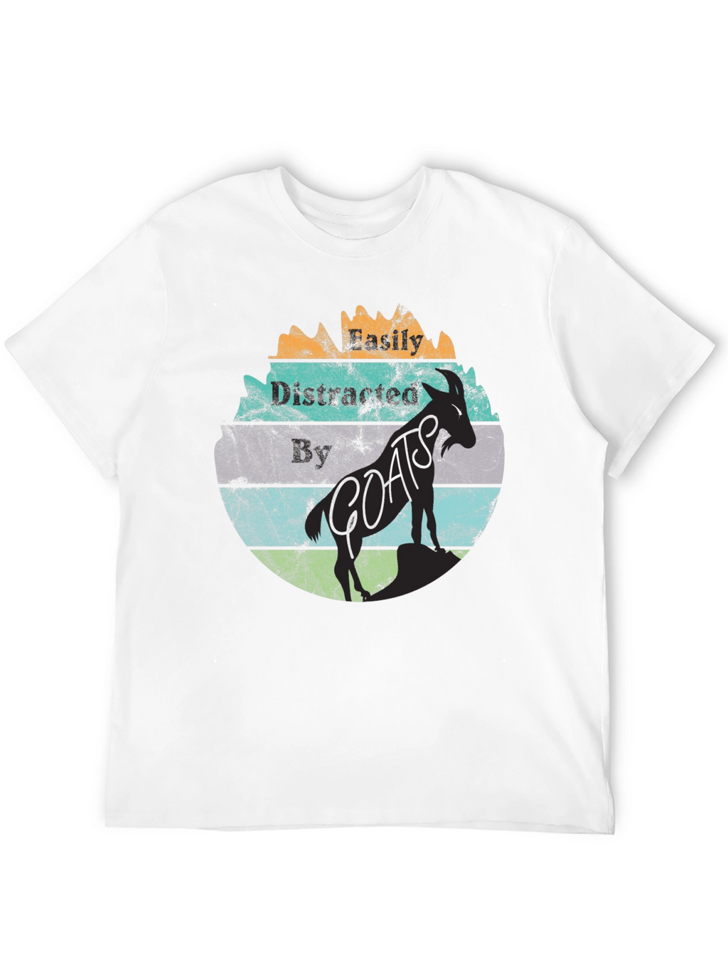 Easily Distracted By Goats Graphic T-Shirt