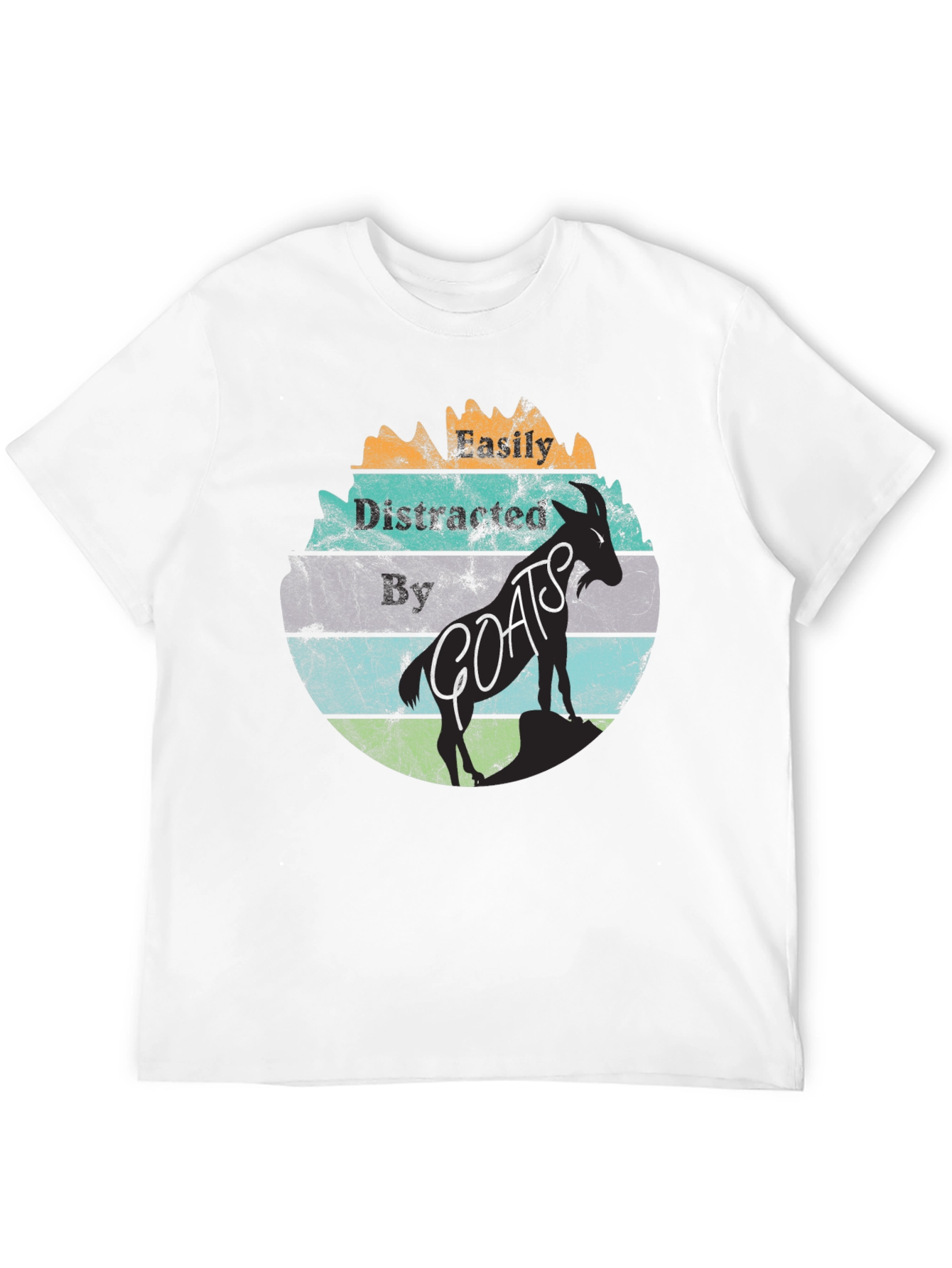 Easily Distracted By Goats Graphic T-Shirt