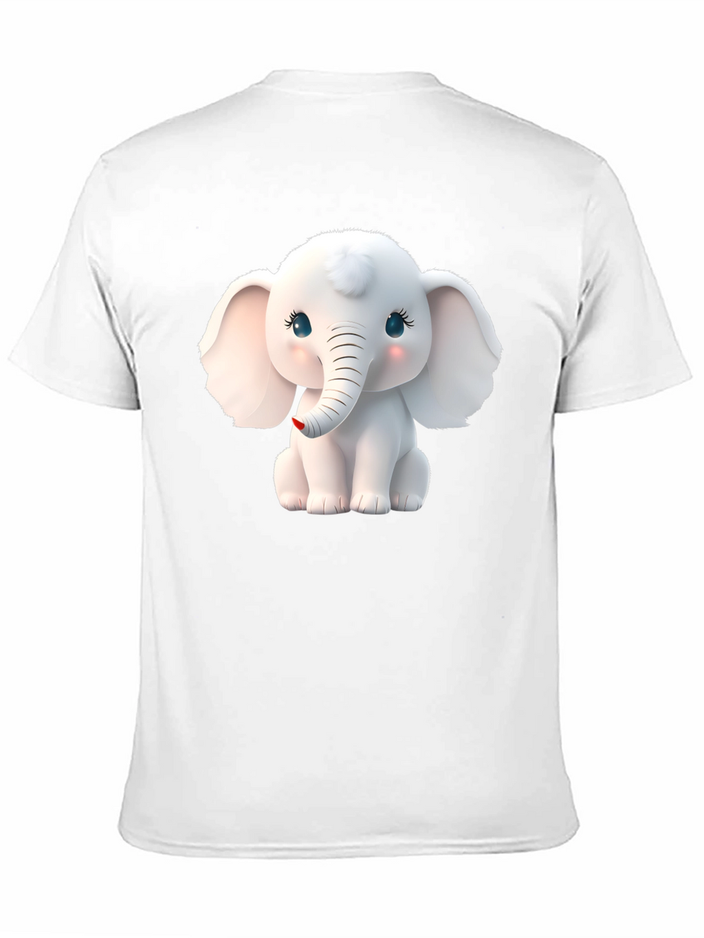 Cute Elephant Graphic Tee - Black
