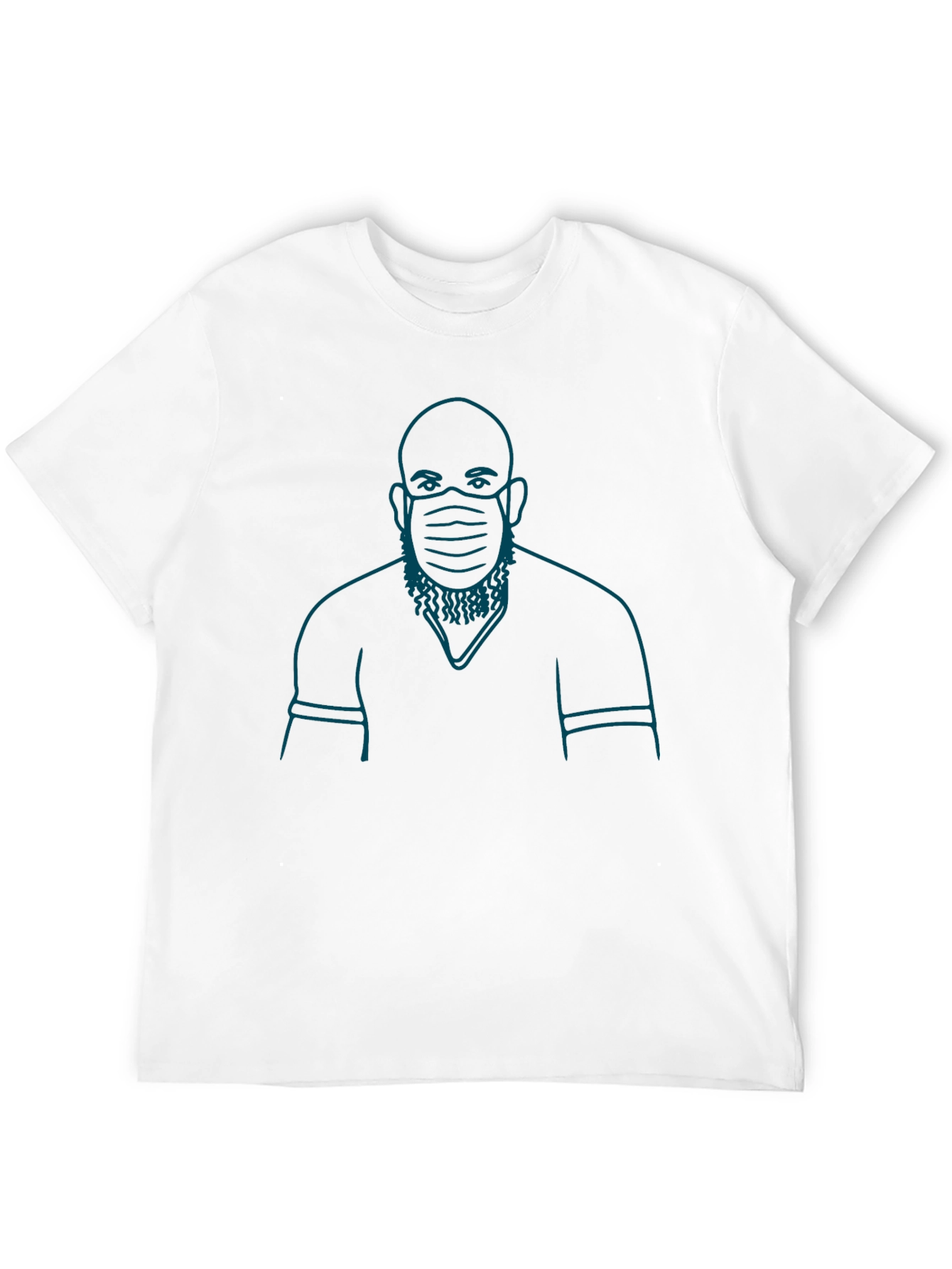 Masked Man Graphic T-Shirt - Black
