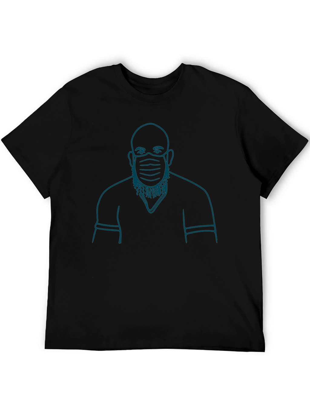 Masked Man Graphic T-Shirt - Black