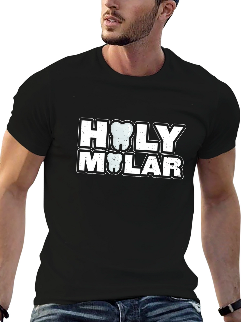 Holy Molar Black T-Shirt - Dentist Apparel