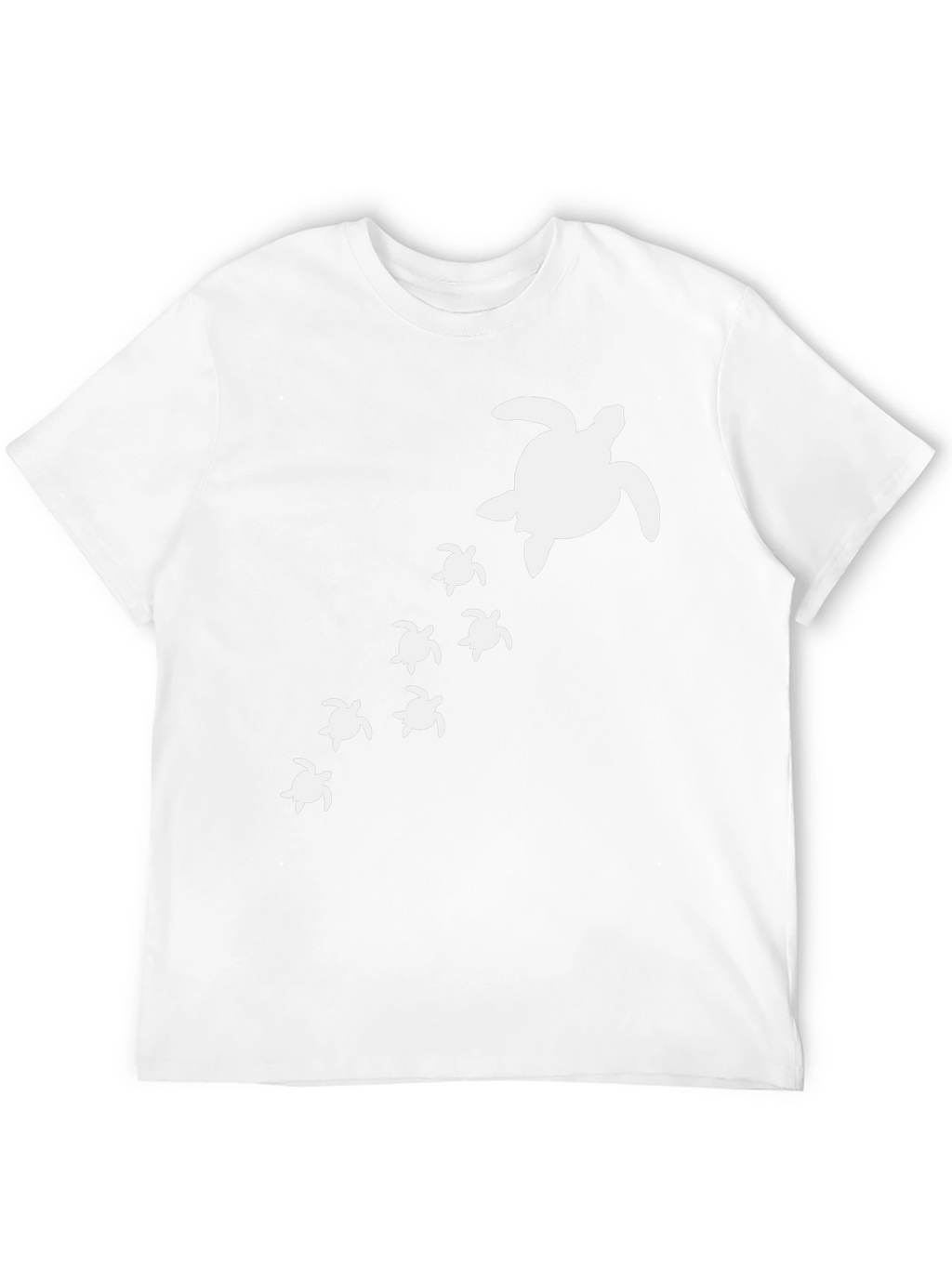 Turtle Family Graphic Print Crew Neck T-Shirt