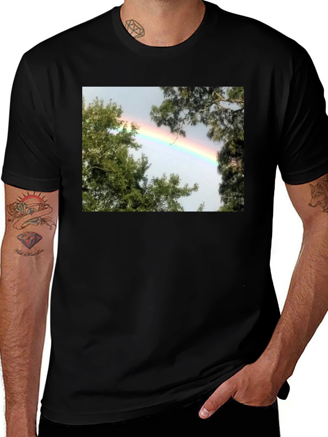 Rainbow Graphic Tee - Nature Inspired Design