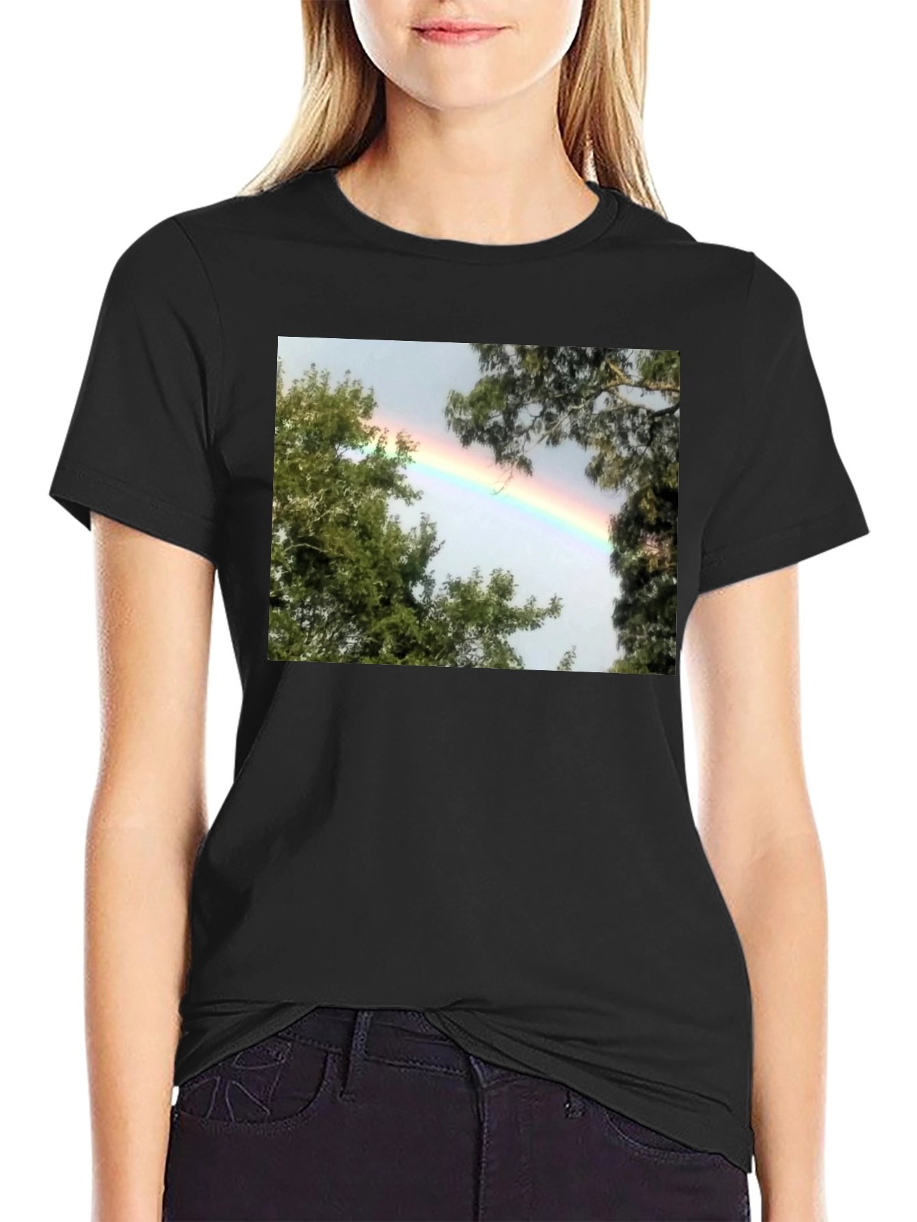 Rainbow Graphic Tee - Nature Inspired Design