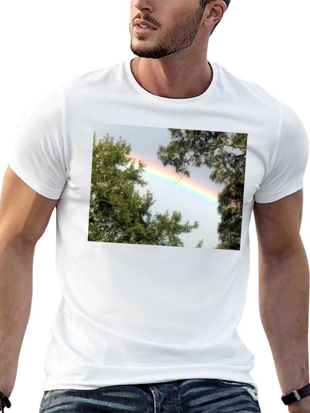 Rainbow Graphic Tee - Nature Inspired Design