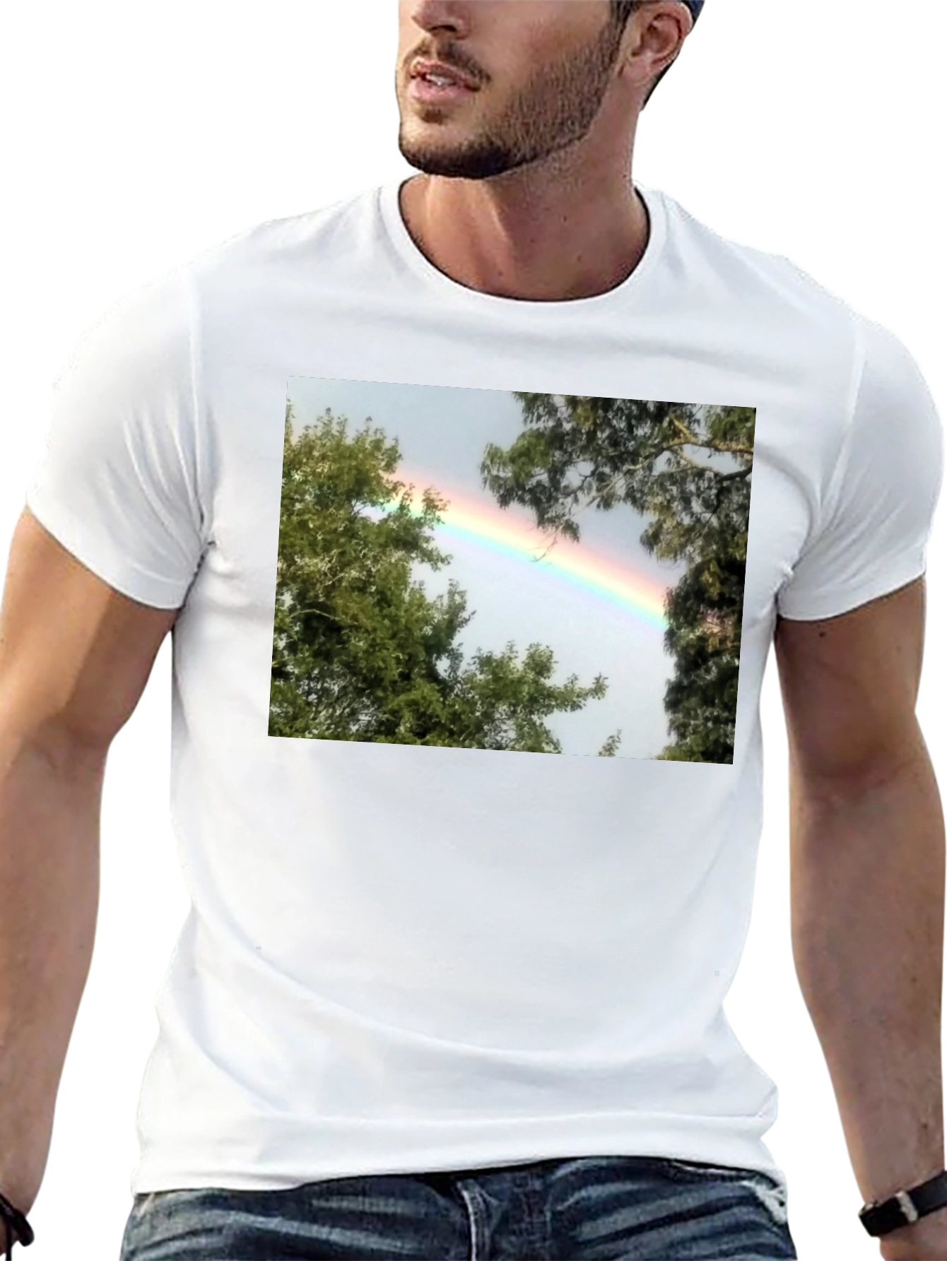 Rainbow Graphic Tee - Nature Inspired Design