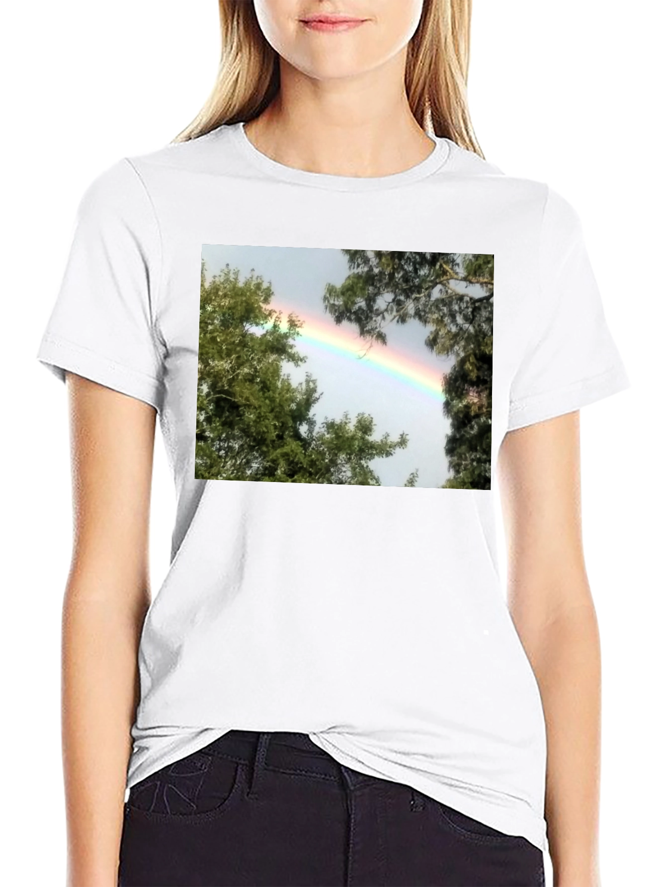 Rainbow Graphic Tee - Nature Inspired Design