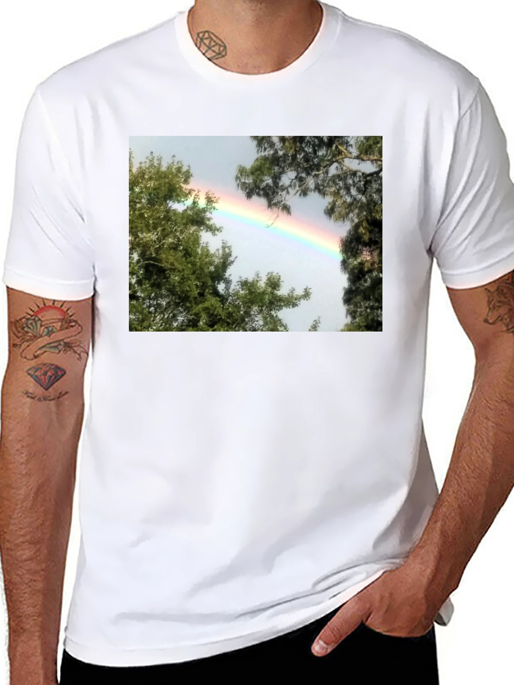 Rainbow Graphic Tee - Nature Inspired Design