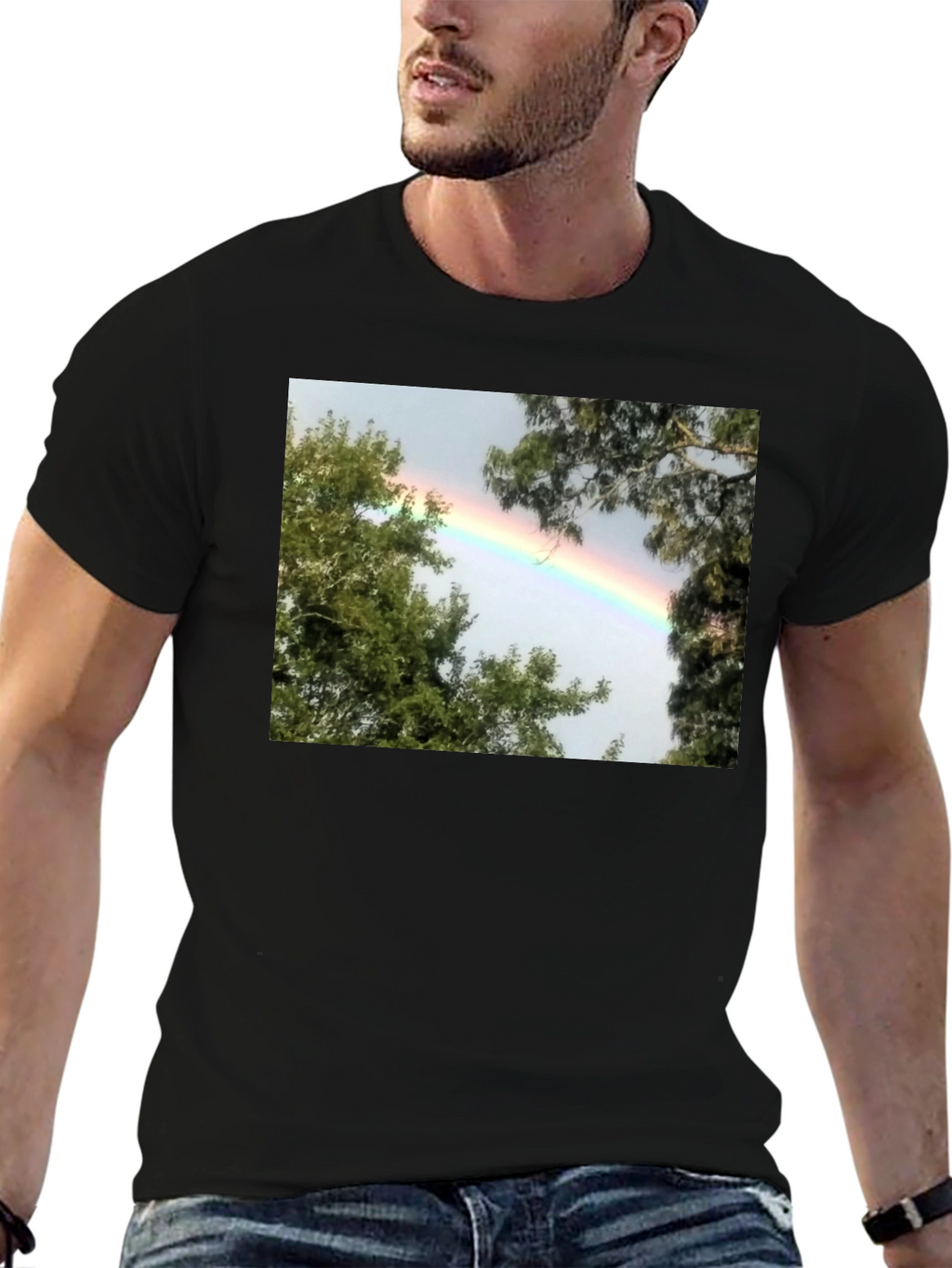 Rainbow Graphic Tee - Nature Inspired Design