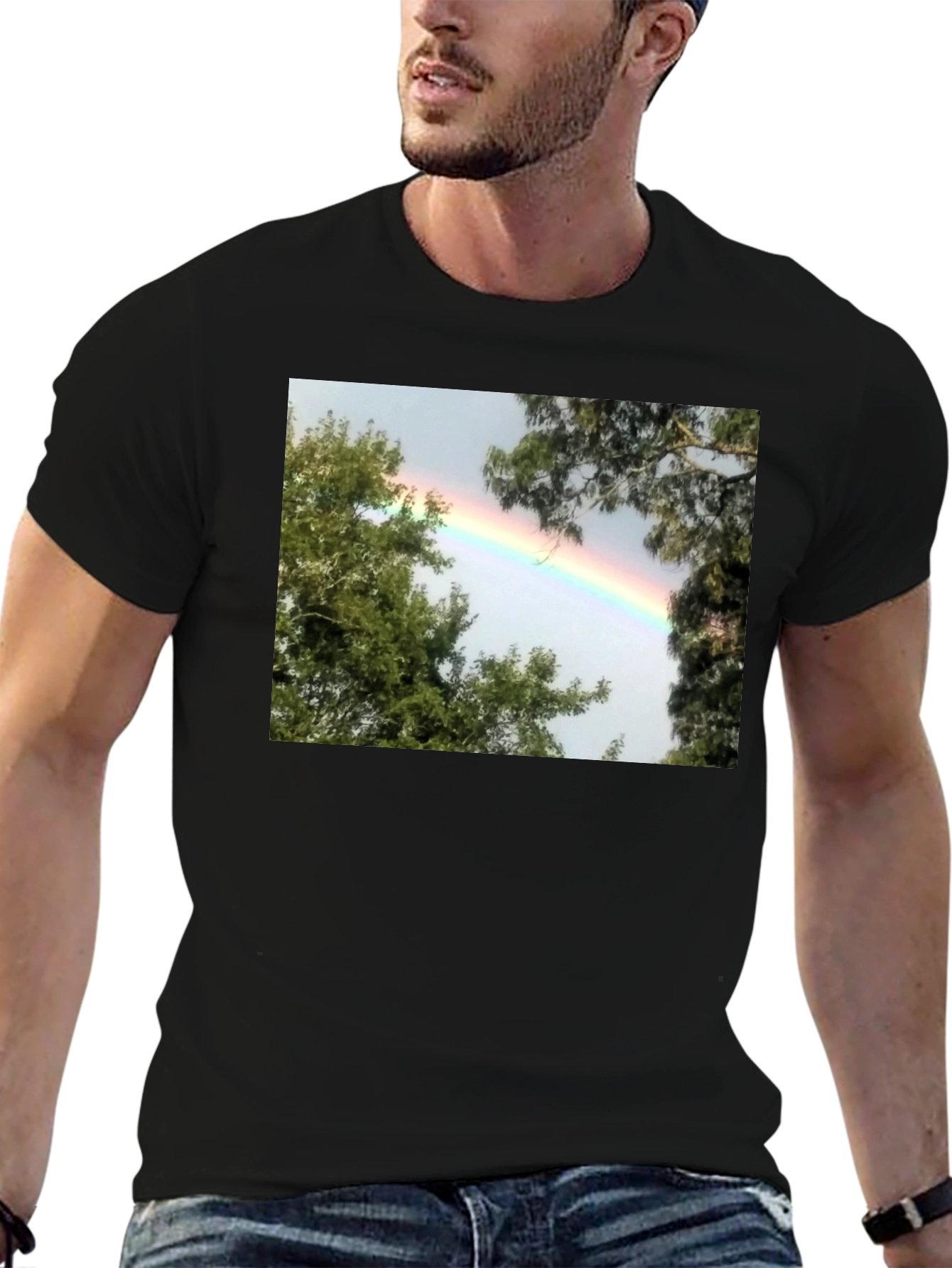 Rainbow Graphic Tee - Nature Inspired Design