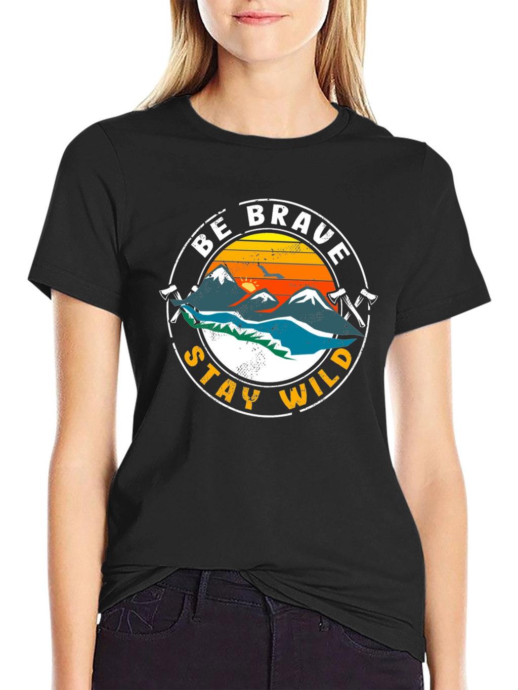 Be Brave Stay Wild Graphic T-Shirt - Adventure Tee