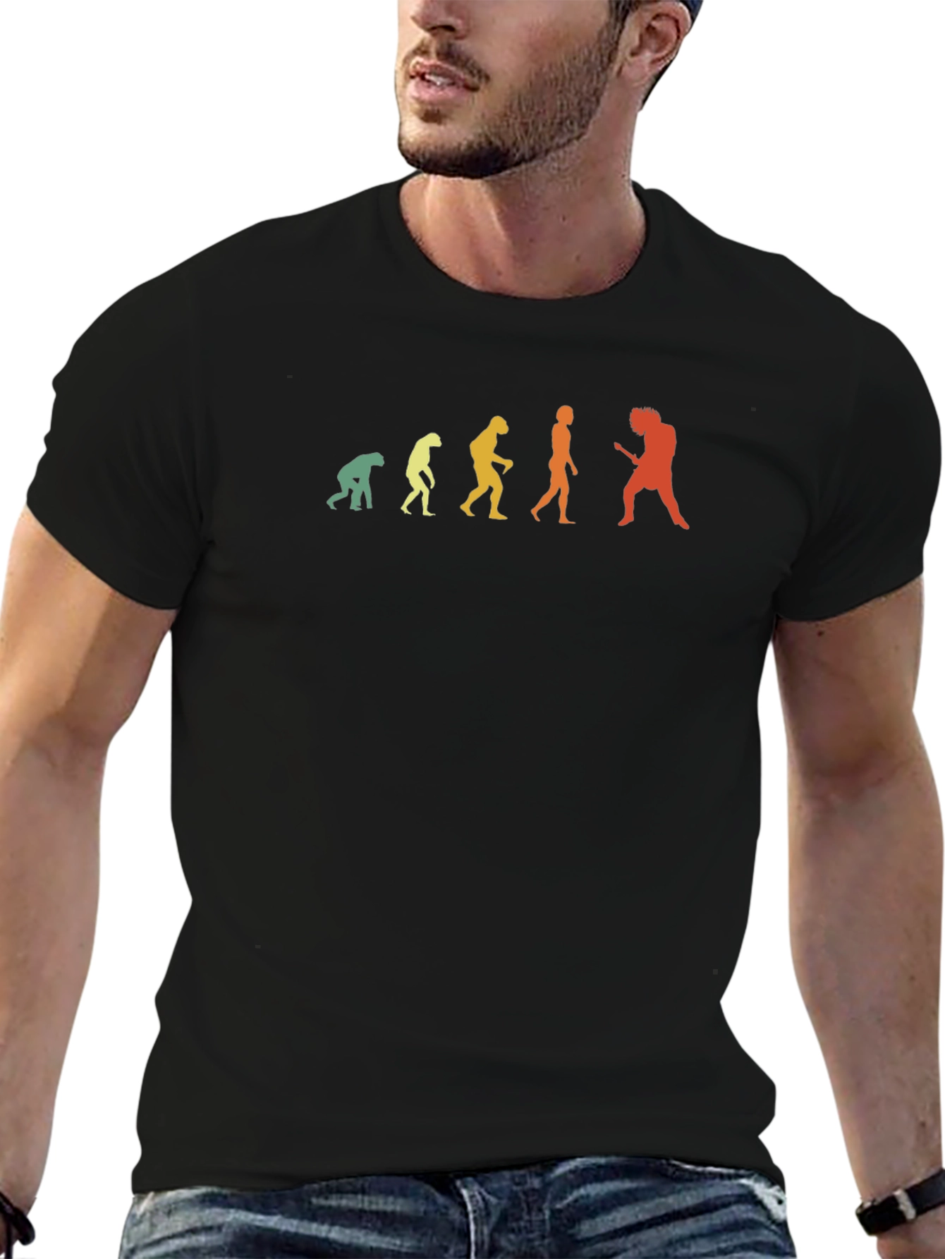Evolution of Rock T-Shirt - Black Graphic Tee